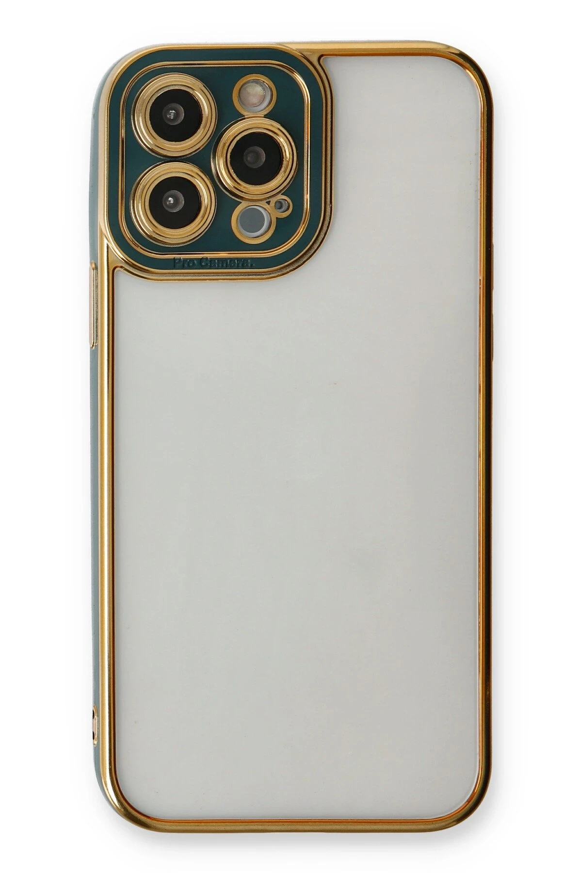 Newface iPhone 13 Pro Kılıf Liva Lens Silikon - Yeşil