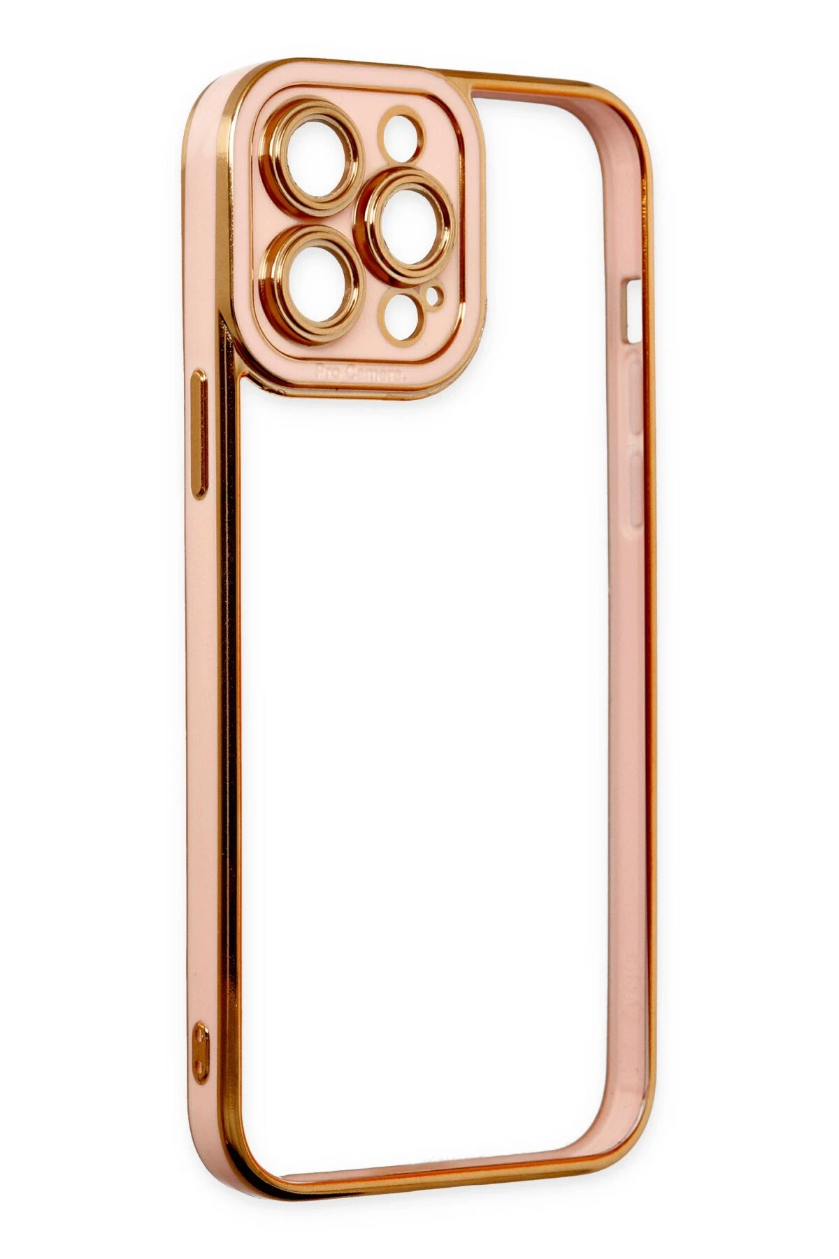 Newface iPhone 13 Pro Kılıf Liva Lens Silikon - Rose
