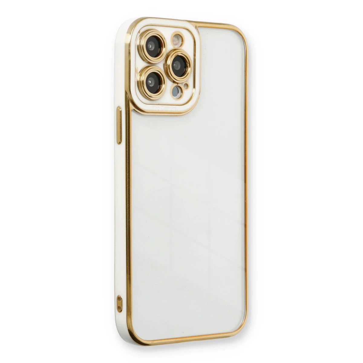Newface Apple iPhone 13 Pro Max Kılıf Liva Lens Silikon - Beyaz