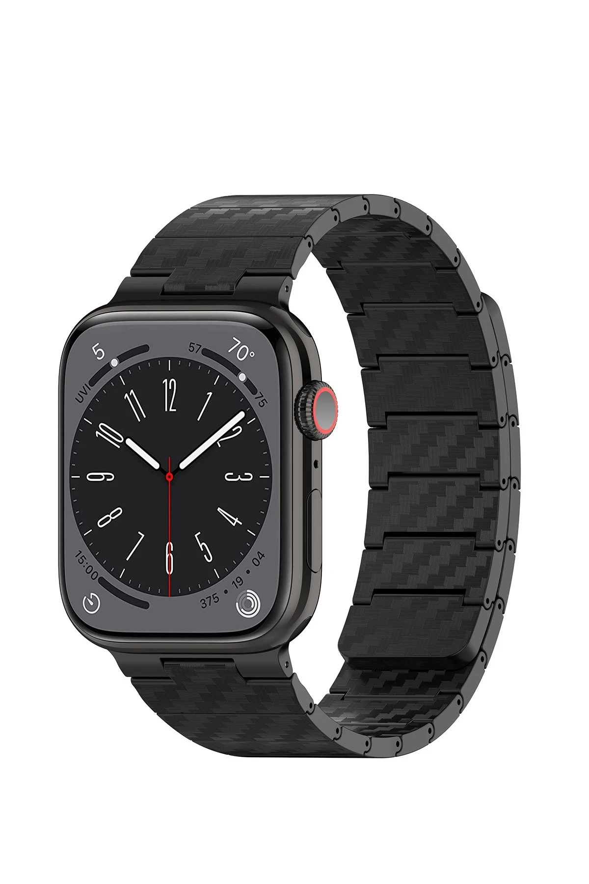 Movenchy Watch 45mm Carbon Steel Kordon - Siyah