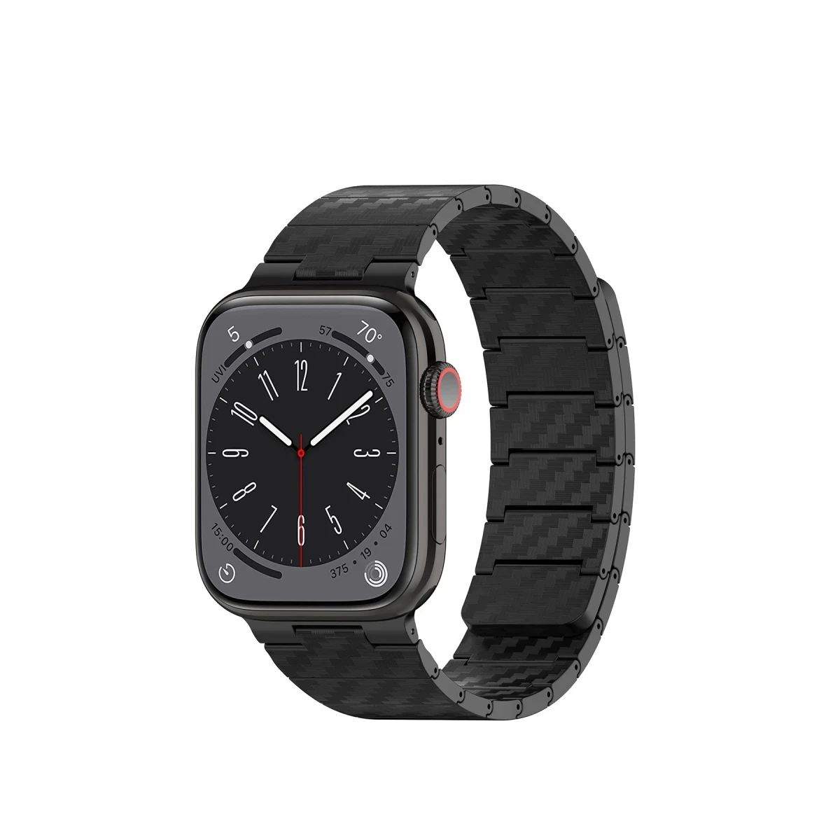 Movenchy Apple Watch 45mm Carbon Steel Kordon - Siyah — görsel 4