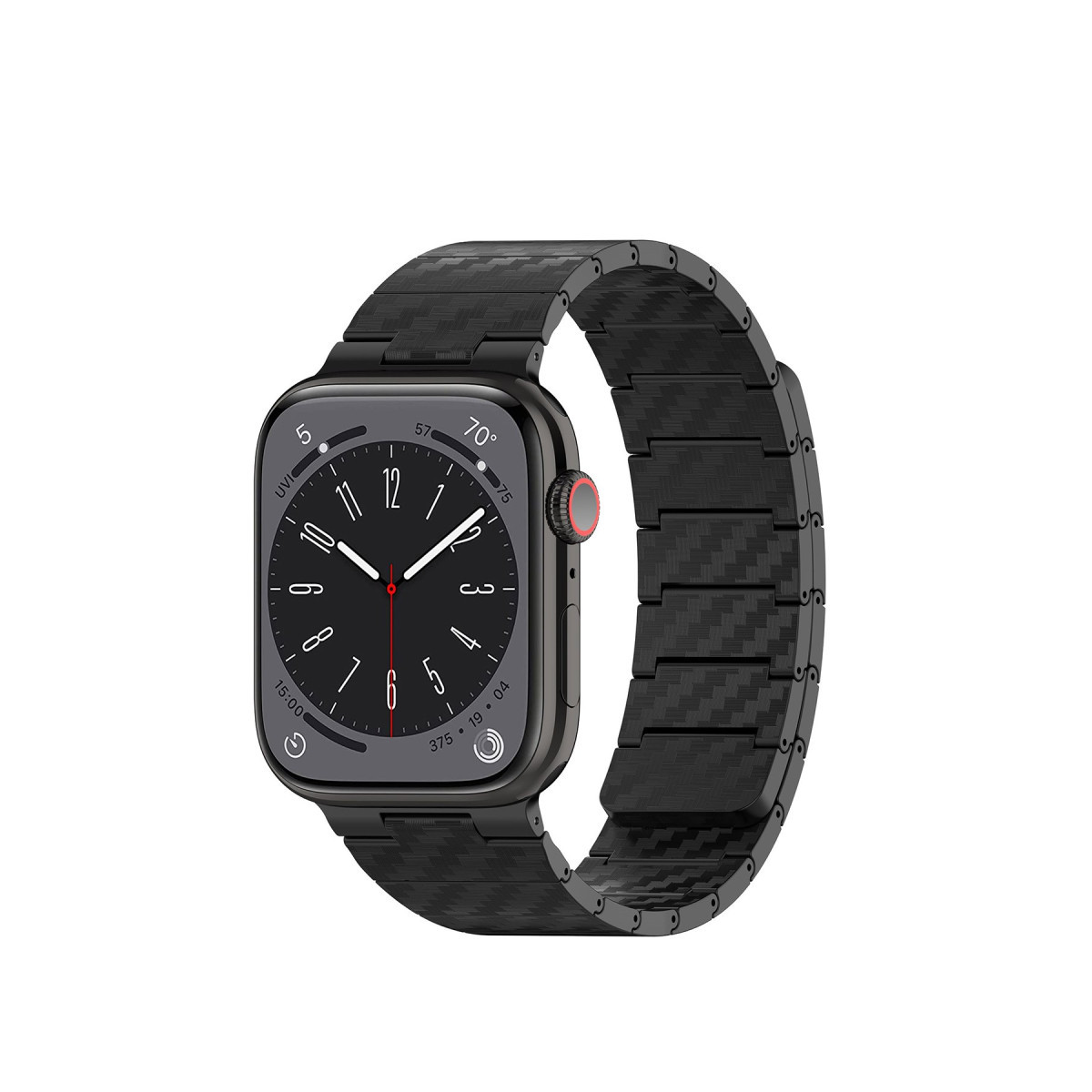 Movenchy Apple Watch 45mm Carbon Steel Kordon - Siyah — görsel 7