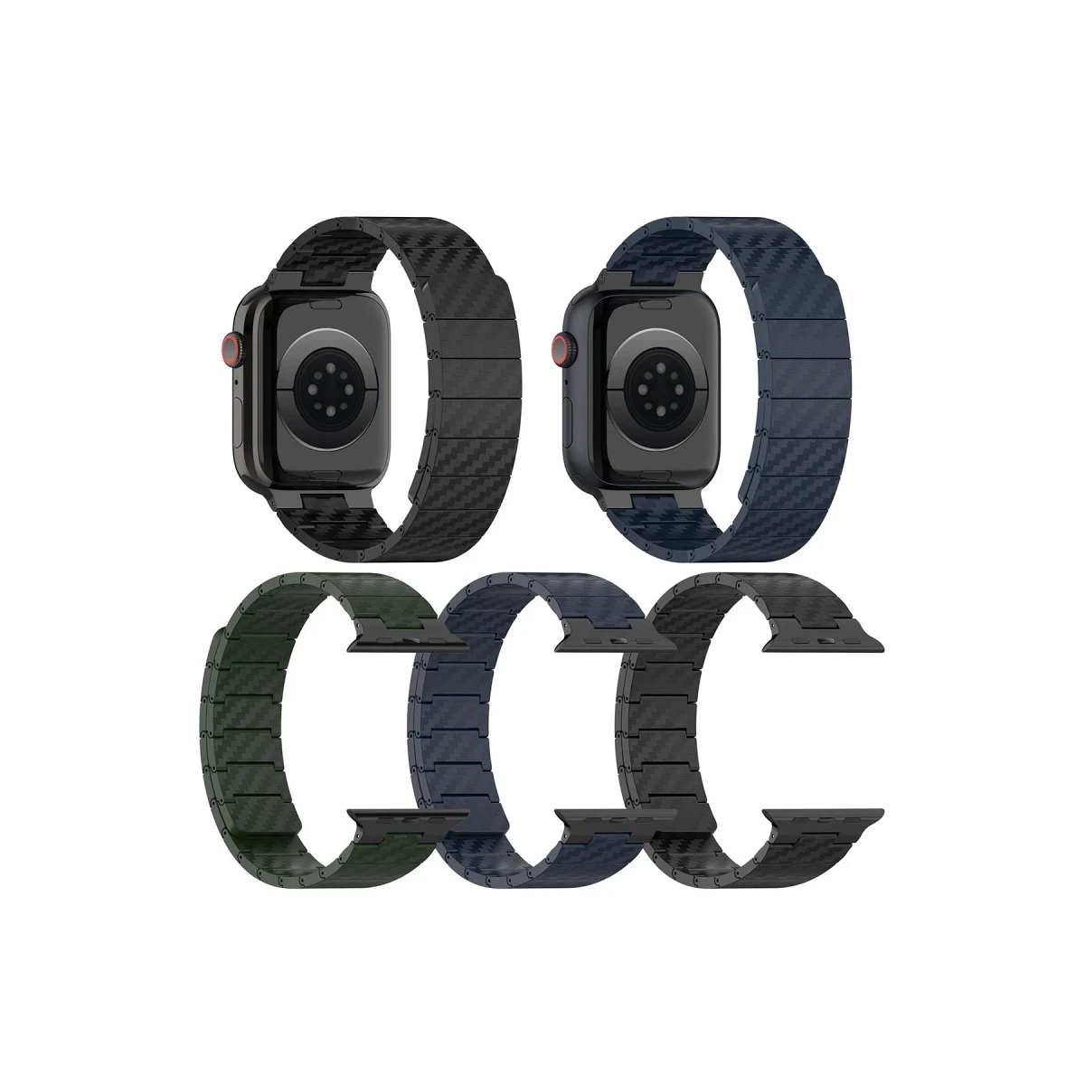 Movenchy Apple Watch 45mm Carbon Steel Kordon - Siyah — görsel 6