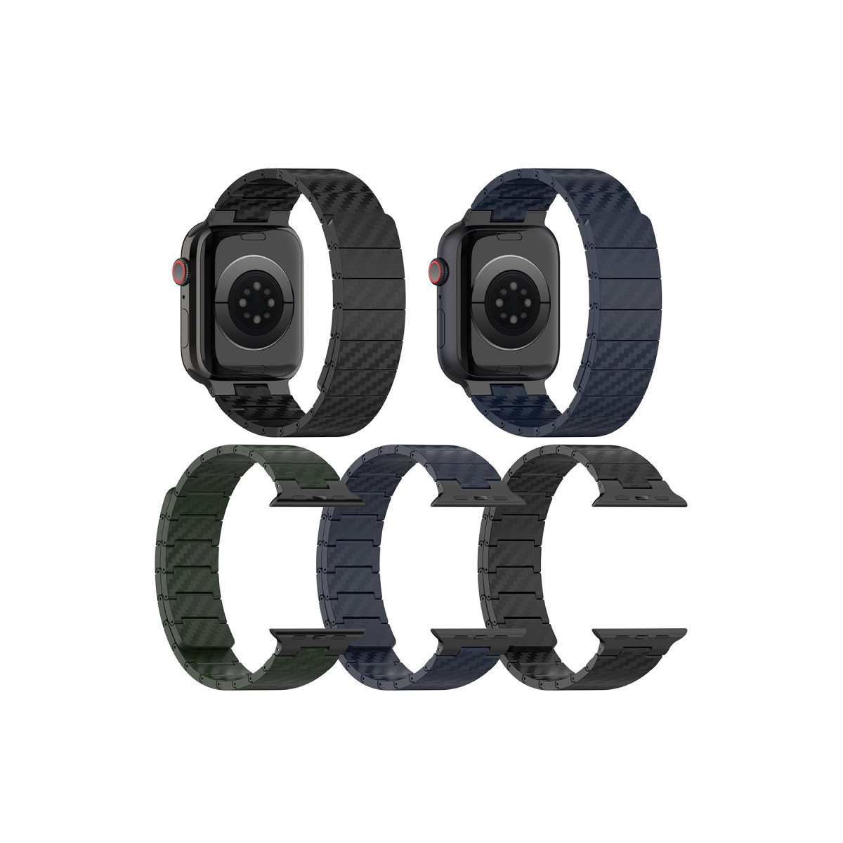 Movenchy Apple Watch 45mm Carbon Steel Kordon - Siyah — görsel 9
