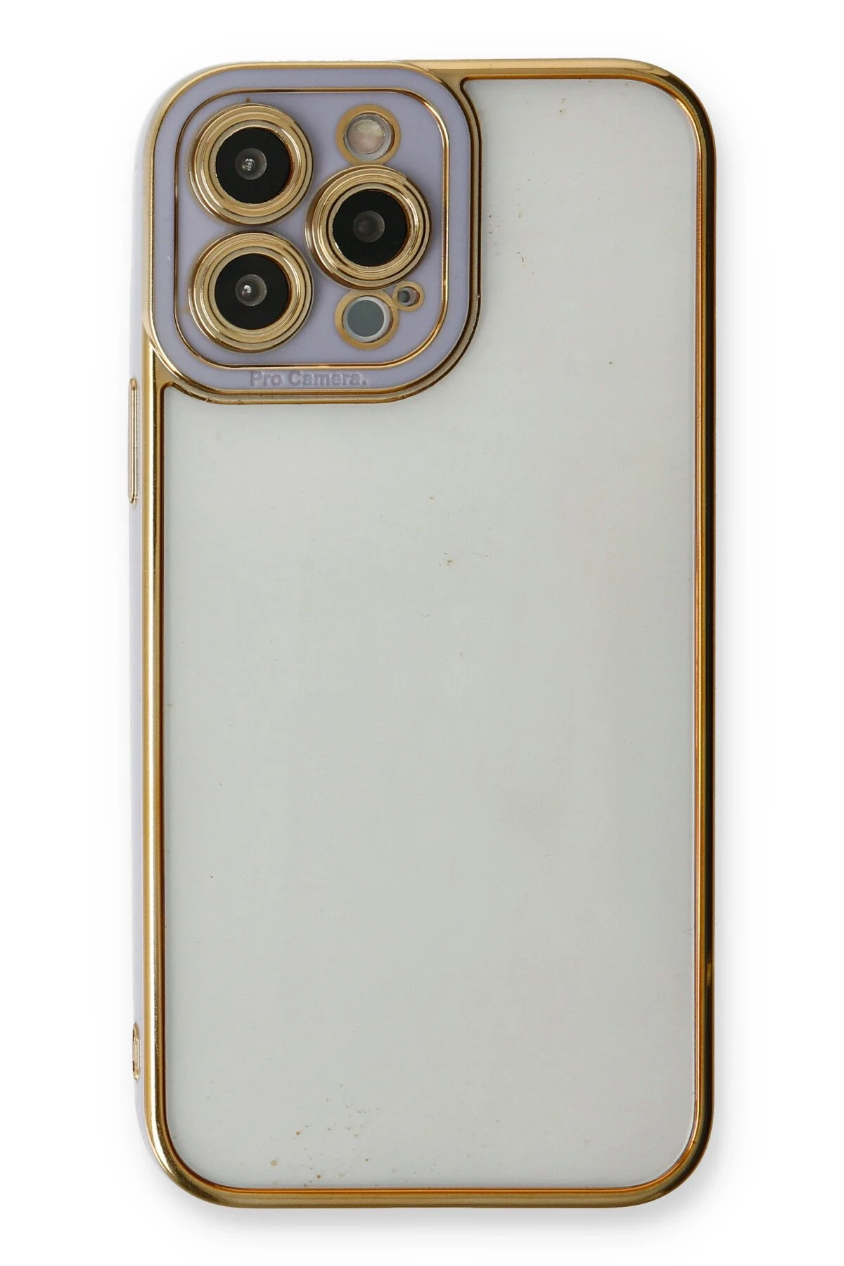 Newface iPhone 13 Pro Max Kılıf Liva Lens Silikon - Lila