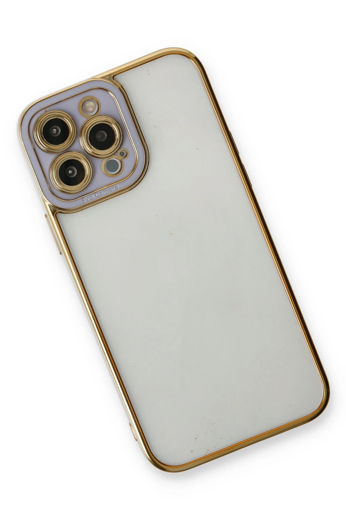 Newface iPhone 13 Pro Max Kılıf Liva Lens Silikon - Lila