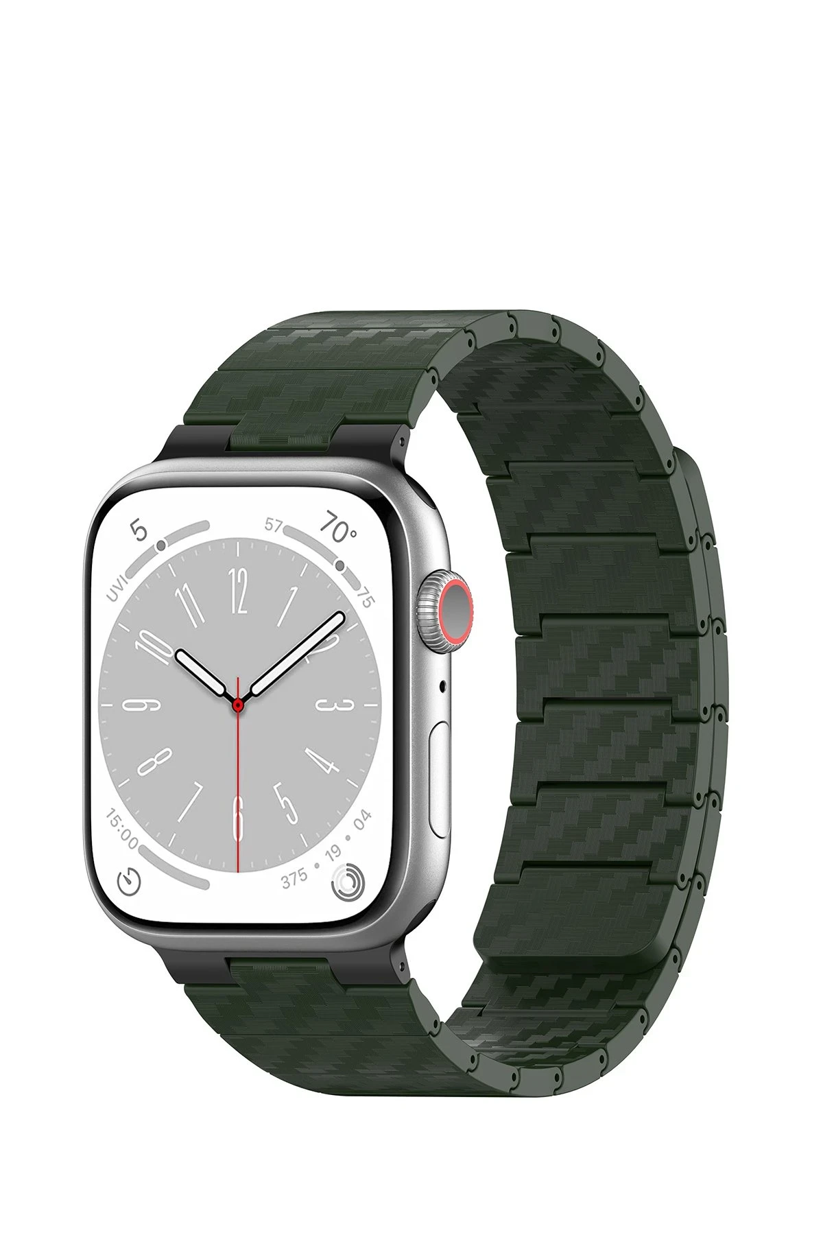 Movenchy Watch 45mm Carbon Steel Kordon - Koyu Yeşil