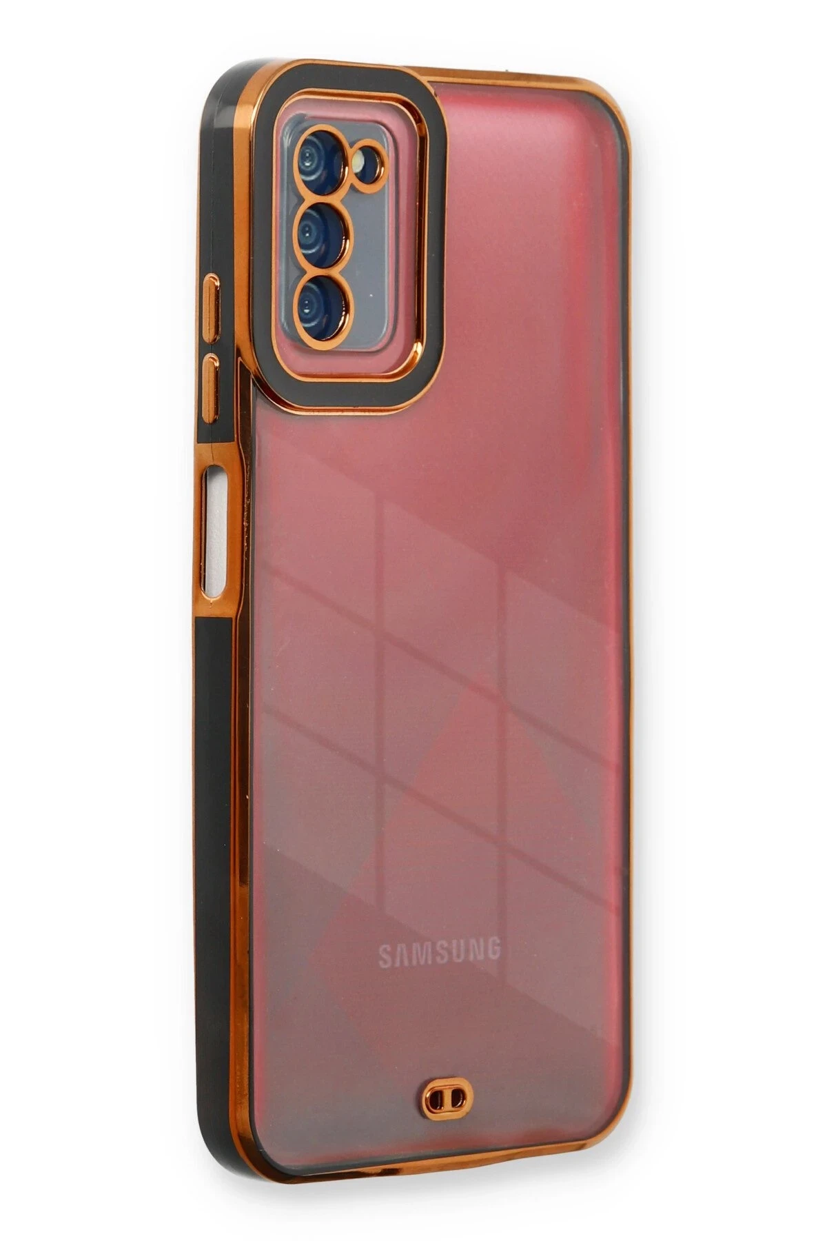 Newface Samsung Galaxy A03S Kılıf Liva Lens Silikon - Siyah