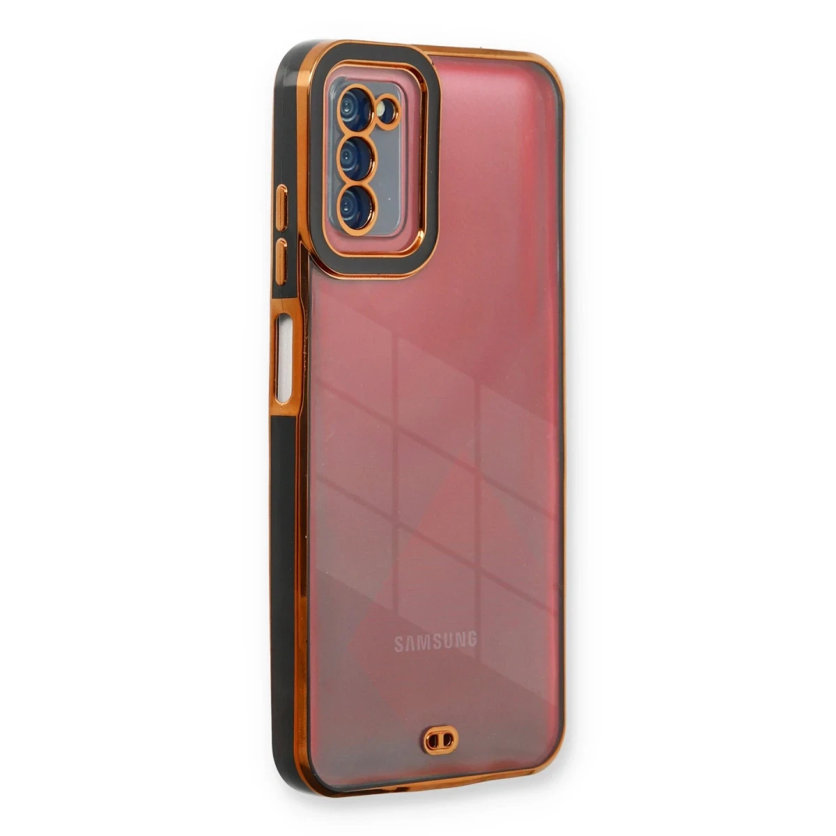 Newface Samsung Galaxy A03S Kılıf Liva Lens Silikon - Siyah