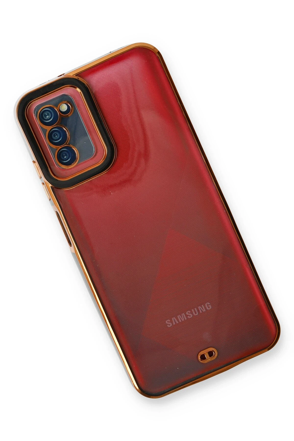 Newface Samsung Galaxy A03S Kılıf Liva Lens Silikon - Siyah