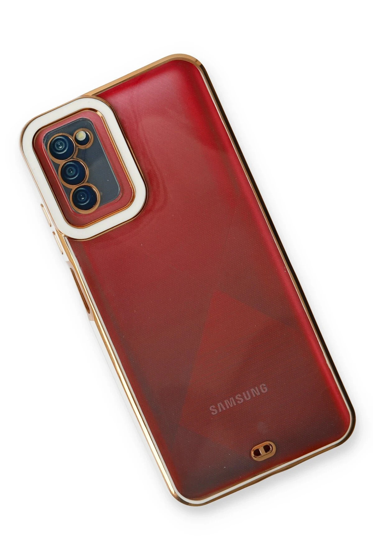 Newface Samsung Galaxy A03S Kılıf Liva Lens Silikon - Beyaz