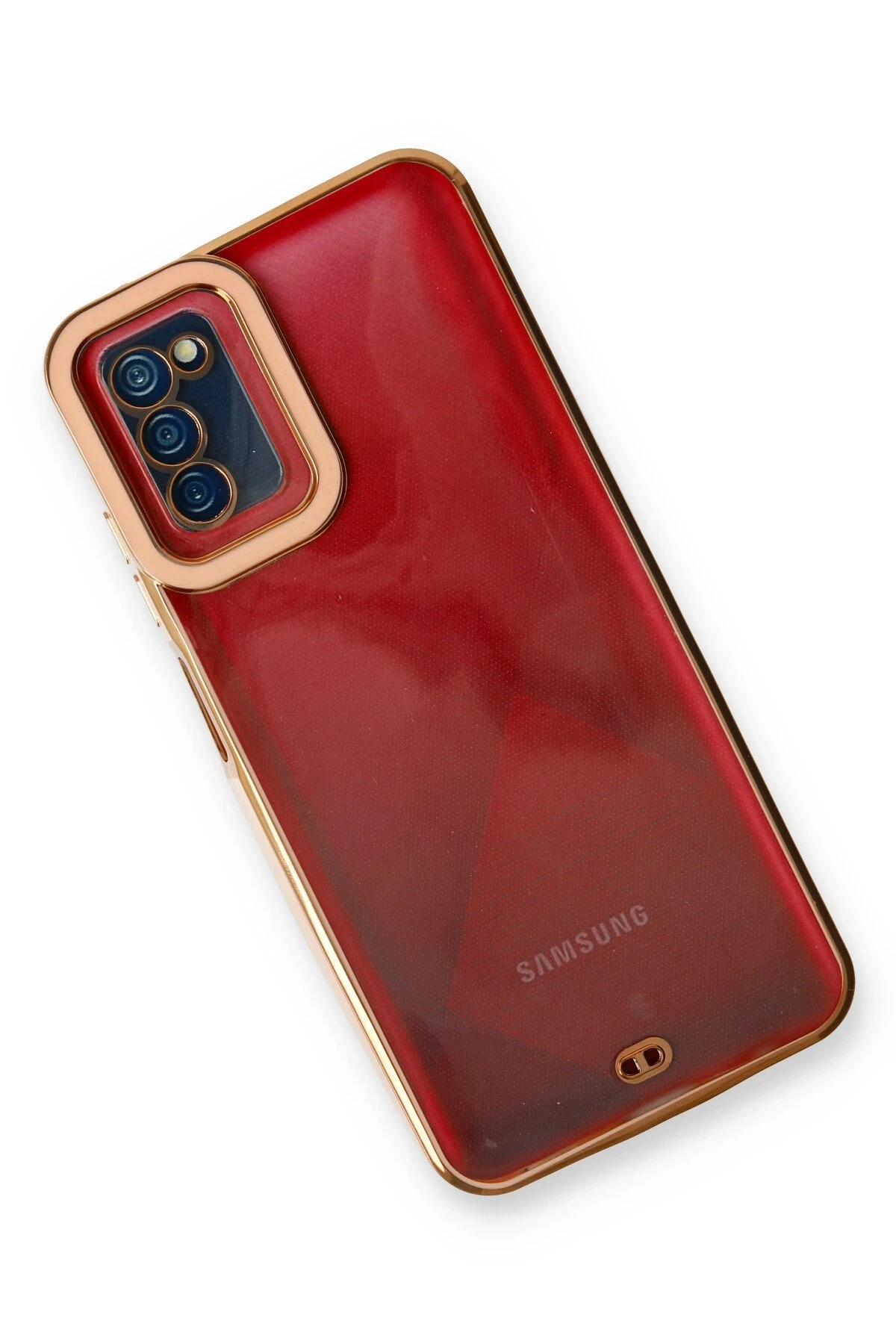Newface Samsung Galaxy A03S Kılıf Liva Lens Silikon - Rose