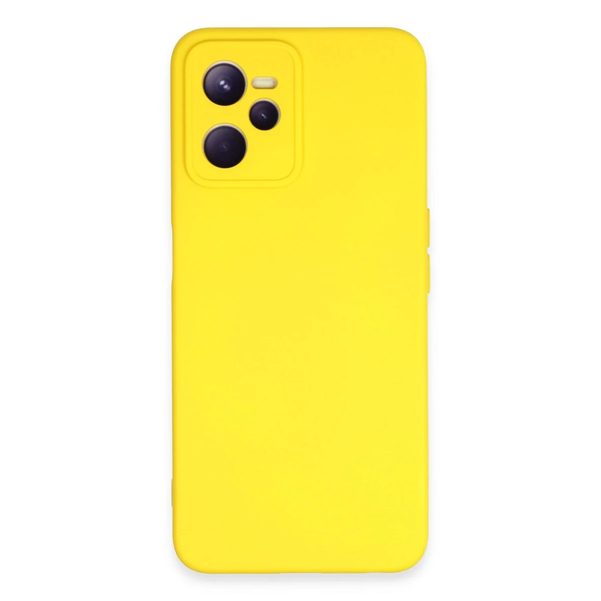 Newface Realme C35 Kılıf Nano içi Kadife Silikon - Sarı