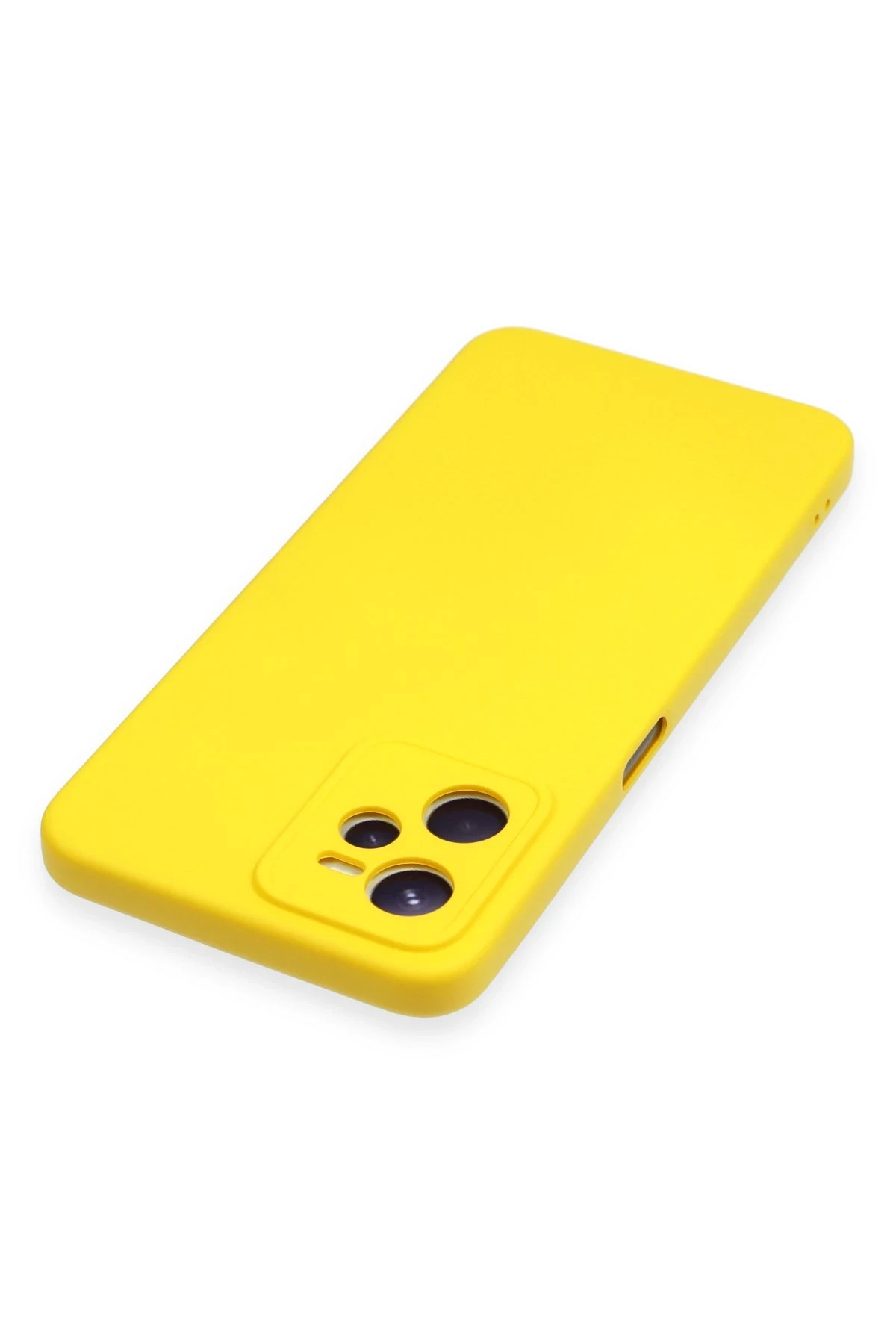 Newface Realme C35 Kılıf Nano içi Kadife Silikon - Sarı