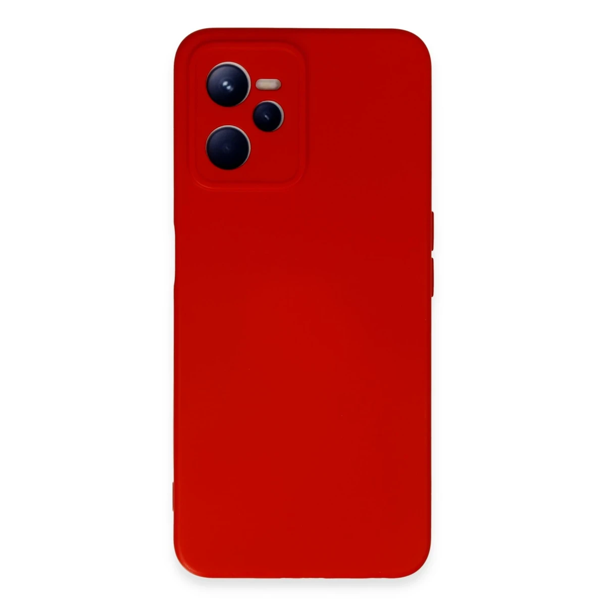 Newface Realme C35 Kılıf Nano içi Kadife Silikon - Kırmızı