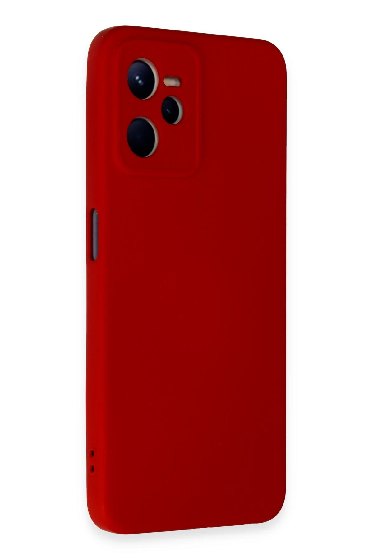 Newface Realme C35 Kılıf Nano içi Kadife Silikon - Kırmızı