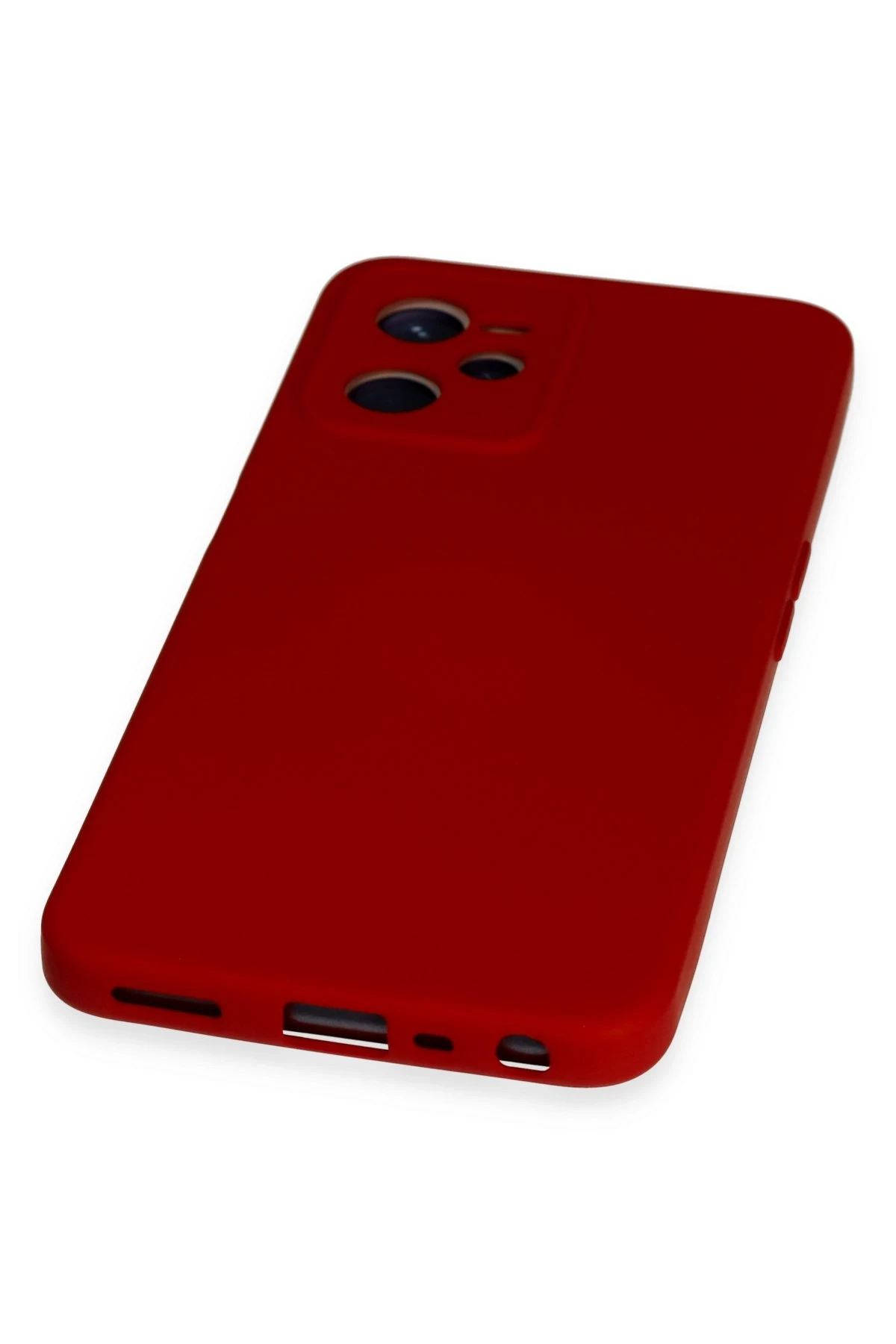Newface Realme C35 Kılıf Nano içi Kadife Silikon - Kırmızı