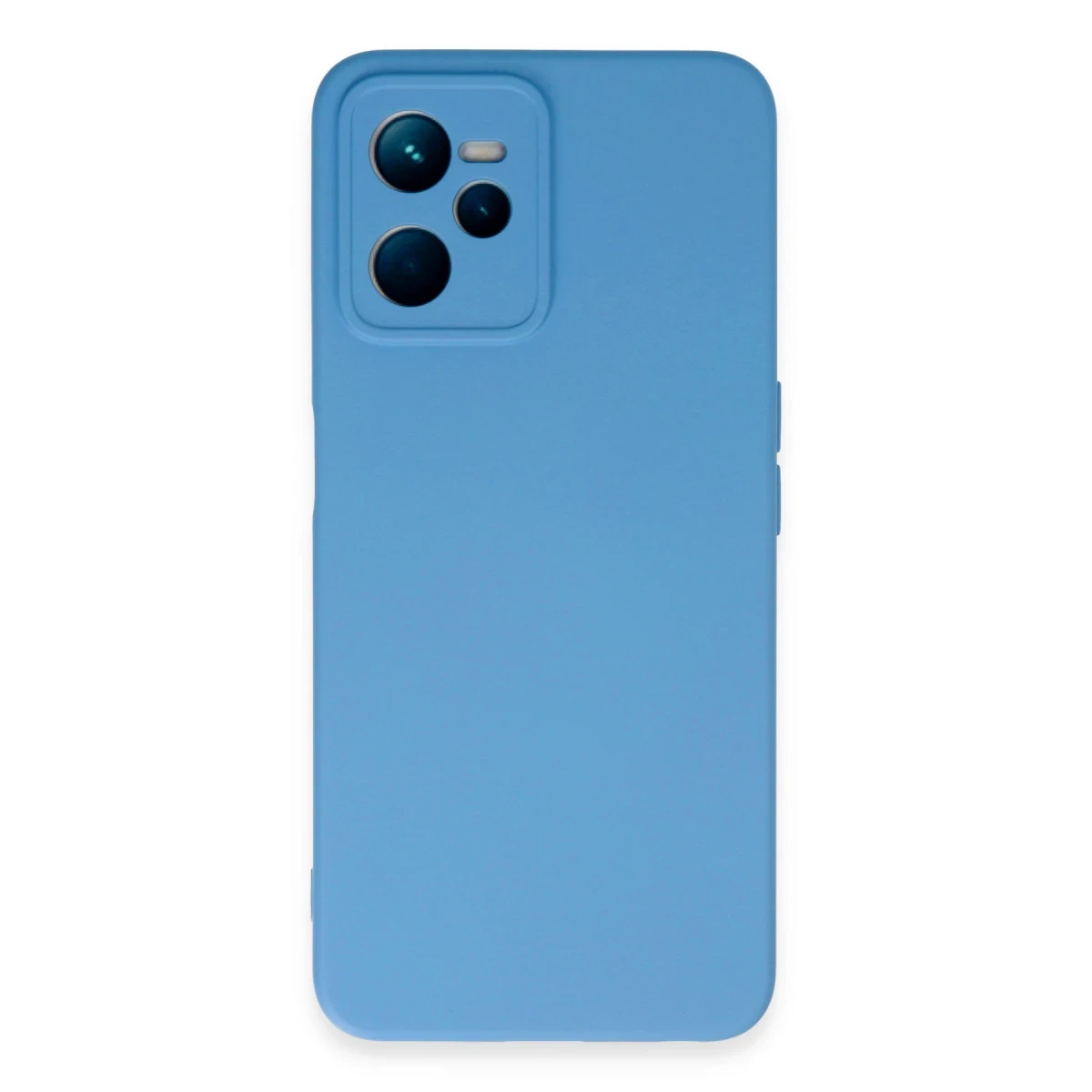 Newface Realme C35 Kılıf Nano içi Kadife Silikon - Mavi