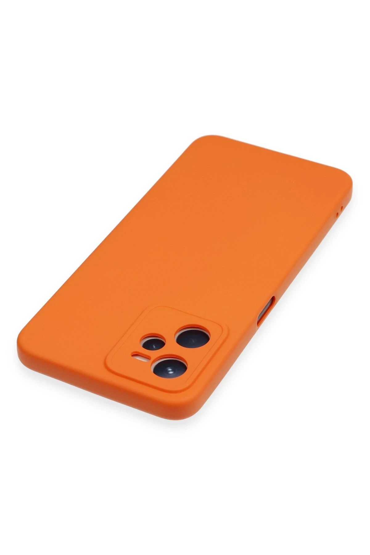 Newface Realme C35 Kılıf Nano içi Kadife Silikon - Turuncu