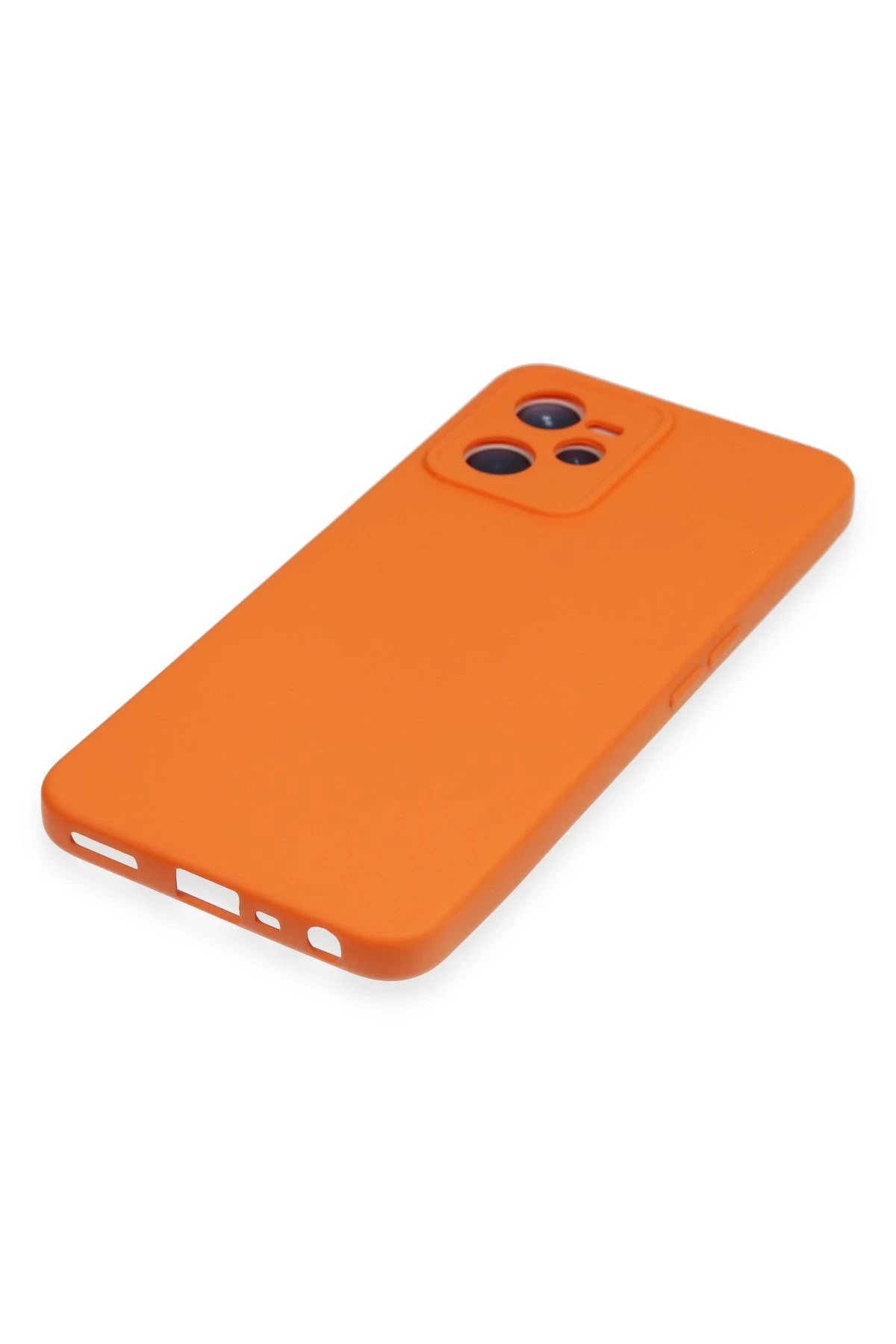 Newface Realme C35 Kılıf Nano içi Kadife Silikon - Turuncu