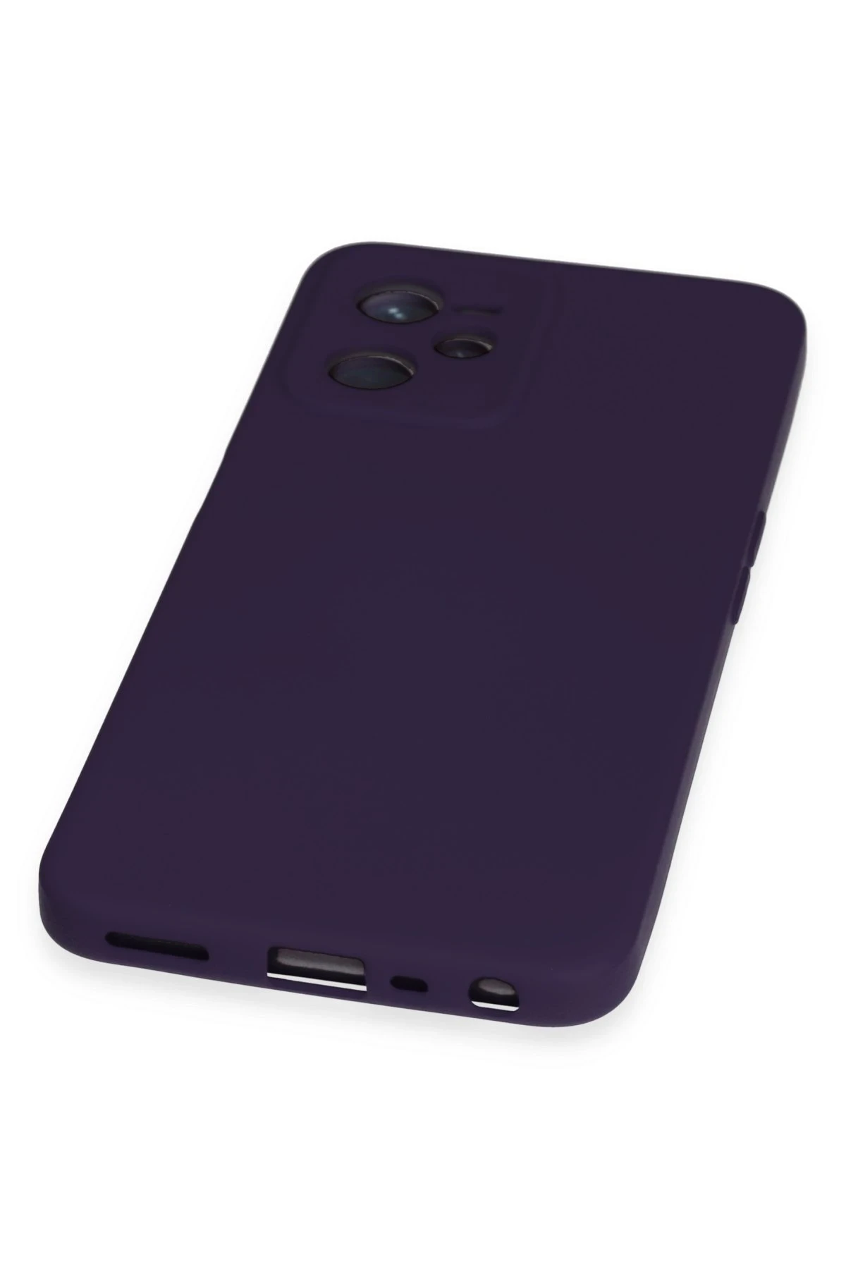 Newface Realme C35 Kılıf Nano içi Kadife Silikon - Mor