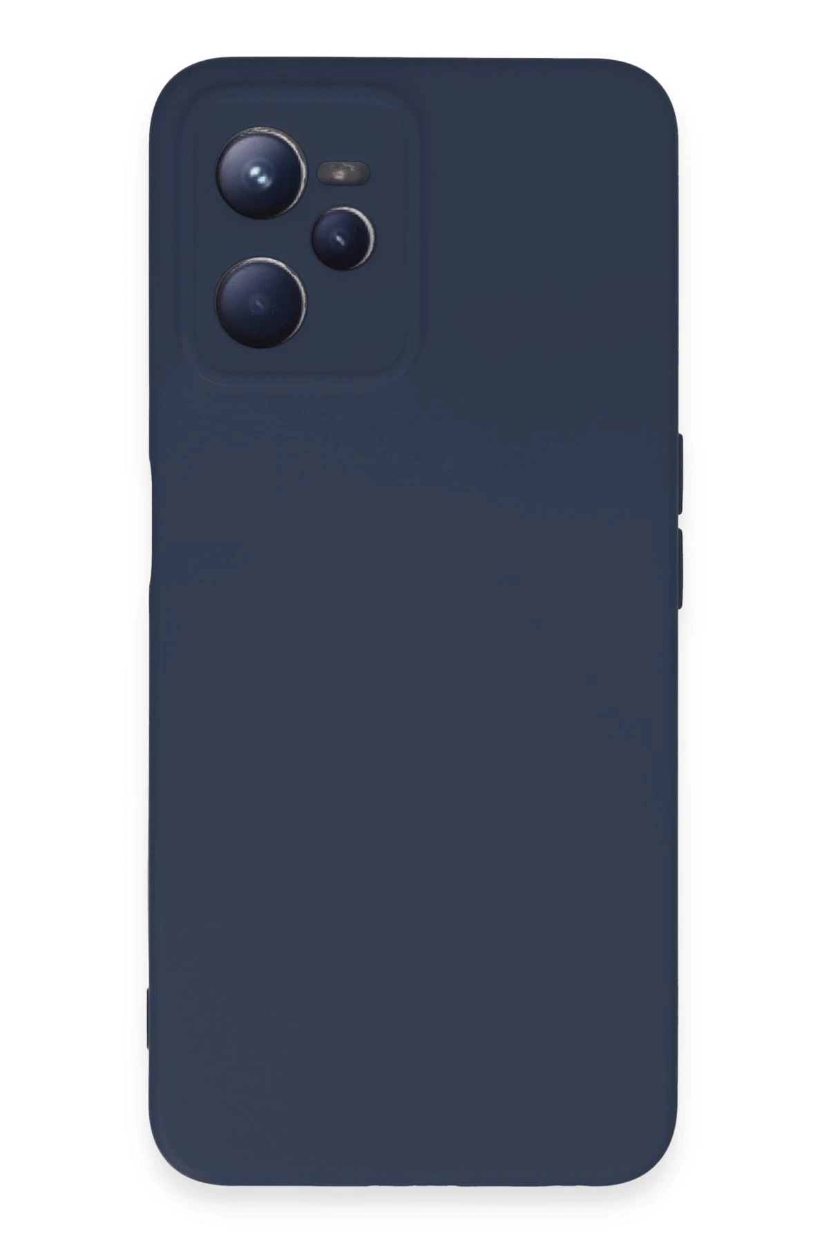 Newface Realme C35 Kılıf Nano içi Kadife Silikon - Lacivert