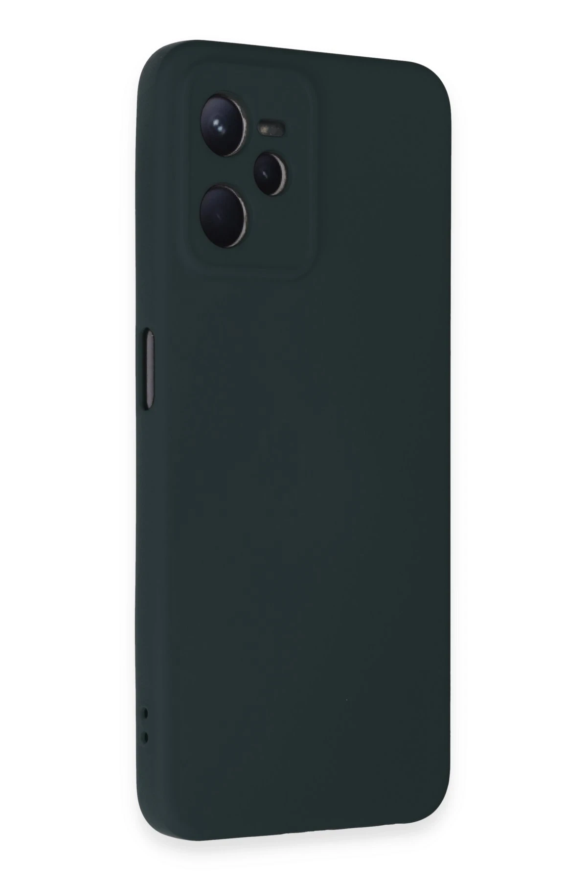 Newface Realme C35 Kılıf Nano içi Kadife Silikon - Koyu Yeşil