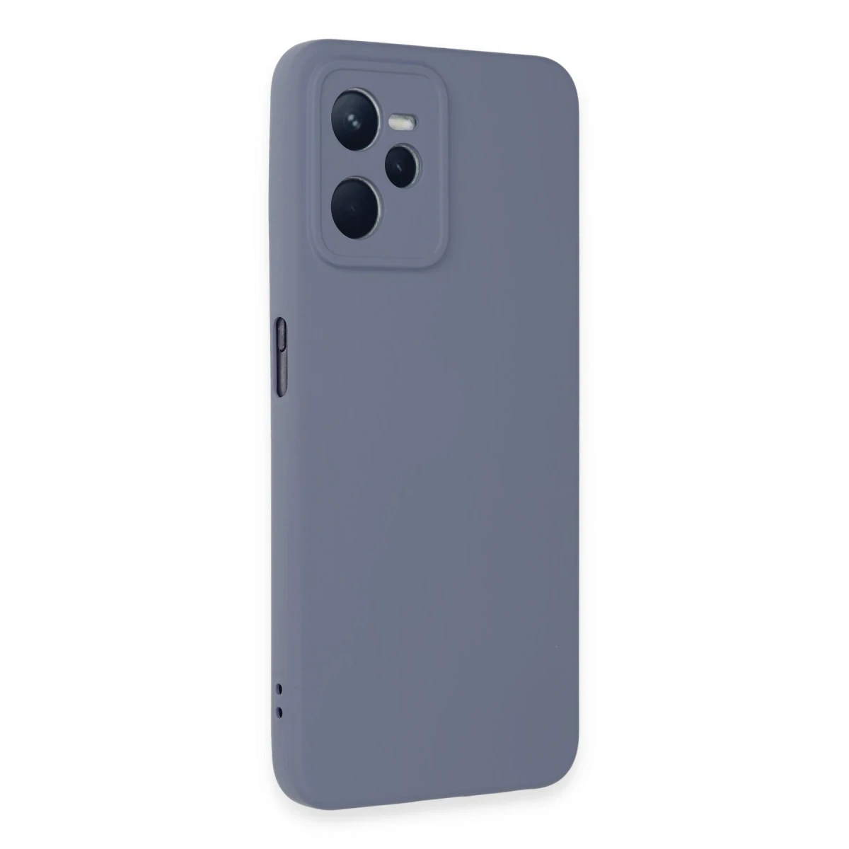 Newface Realme C35 Kılıf Nano içi Kadife Silikon - Gri
