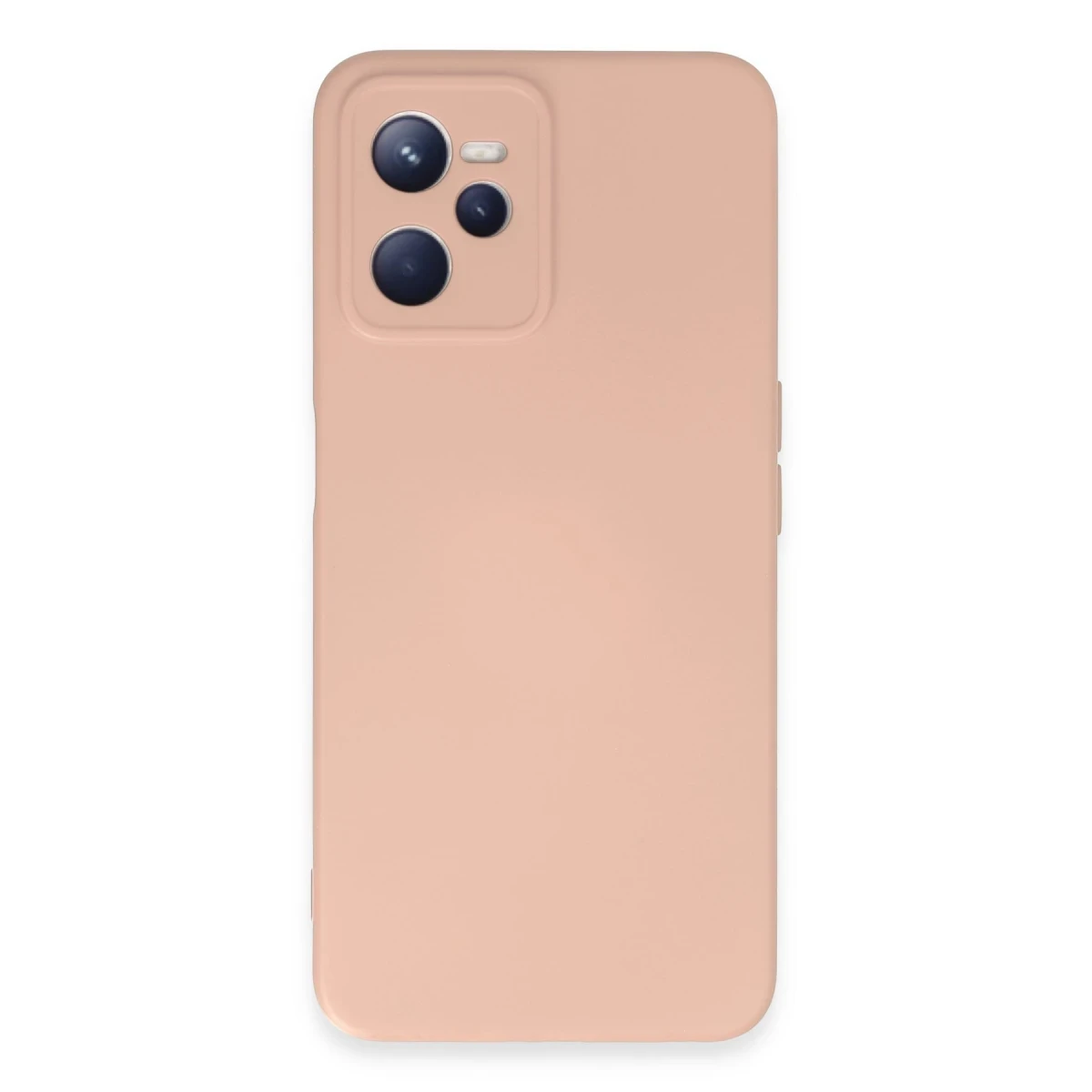 Newface Realme C35 Kılıf Nano içi Kadife Silikon - Pudra