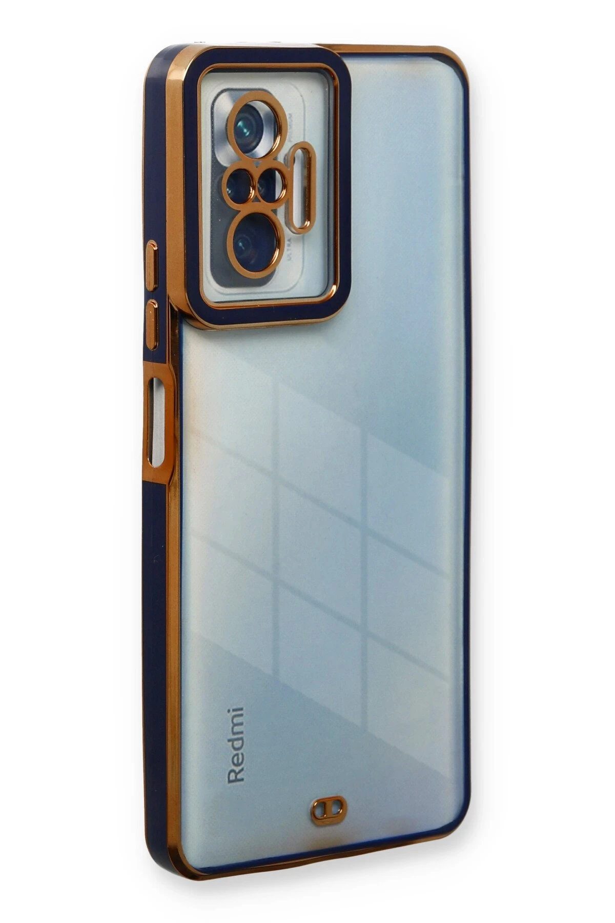 Newface Xiaomi Redmi Note 10 Pro Kılıf Liva Lens Silikon - Mavi