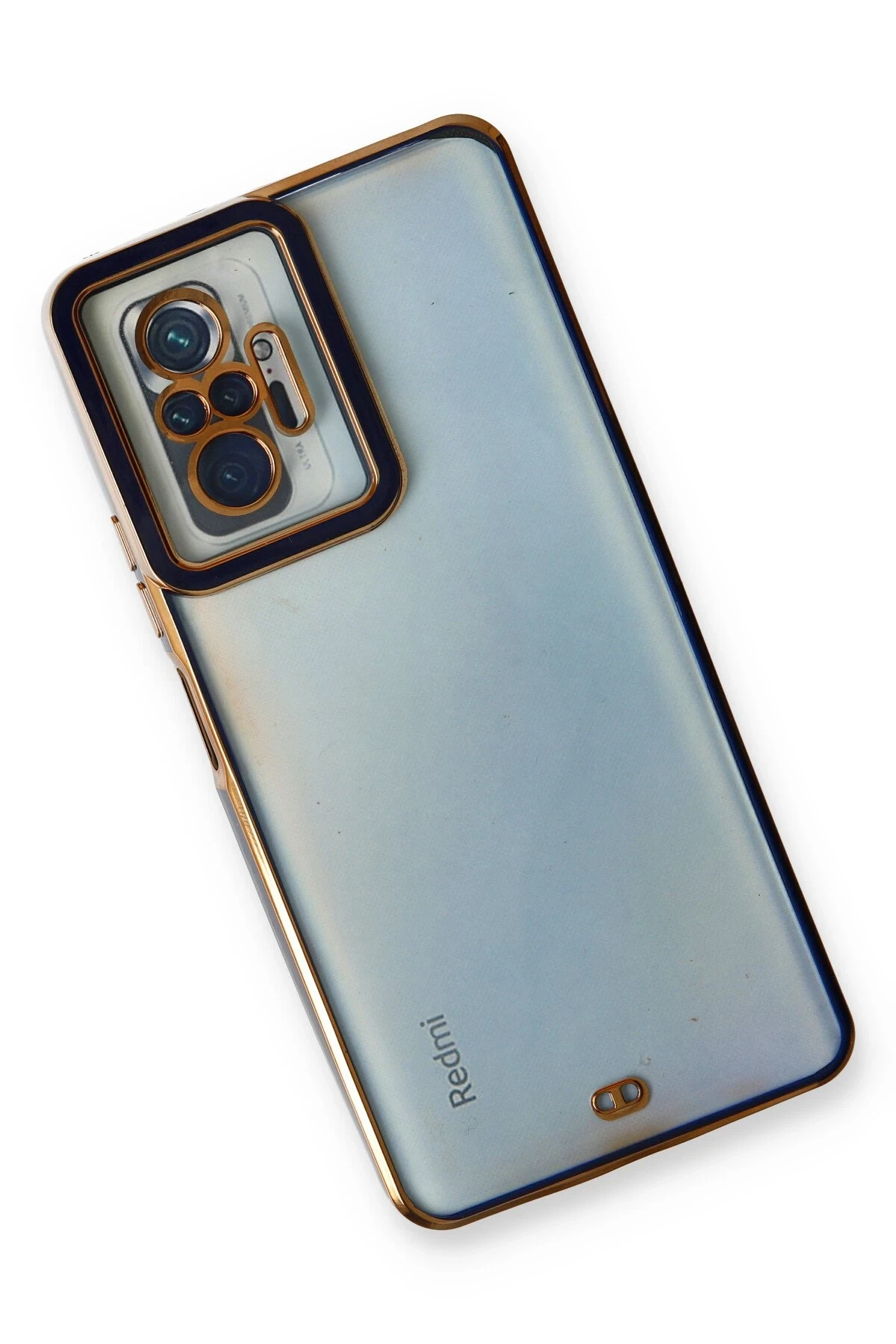 Newface Xiaomi Redmi Note 10 Pro Kılıf Liva Lens Silikon - Mavi