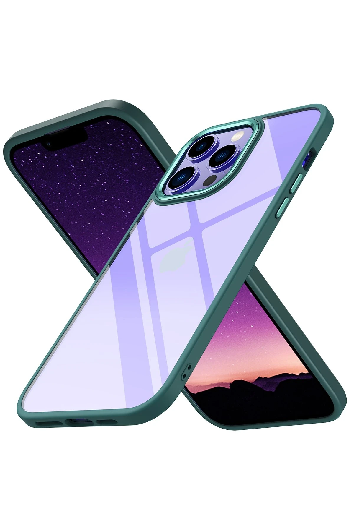 Newface iPhone 14 Pro Kılıf Power Silikon - Koyu Yeşil