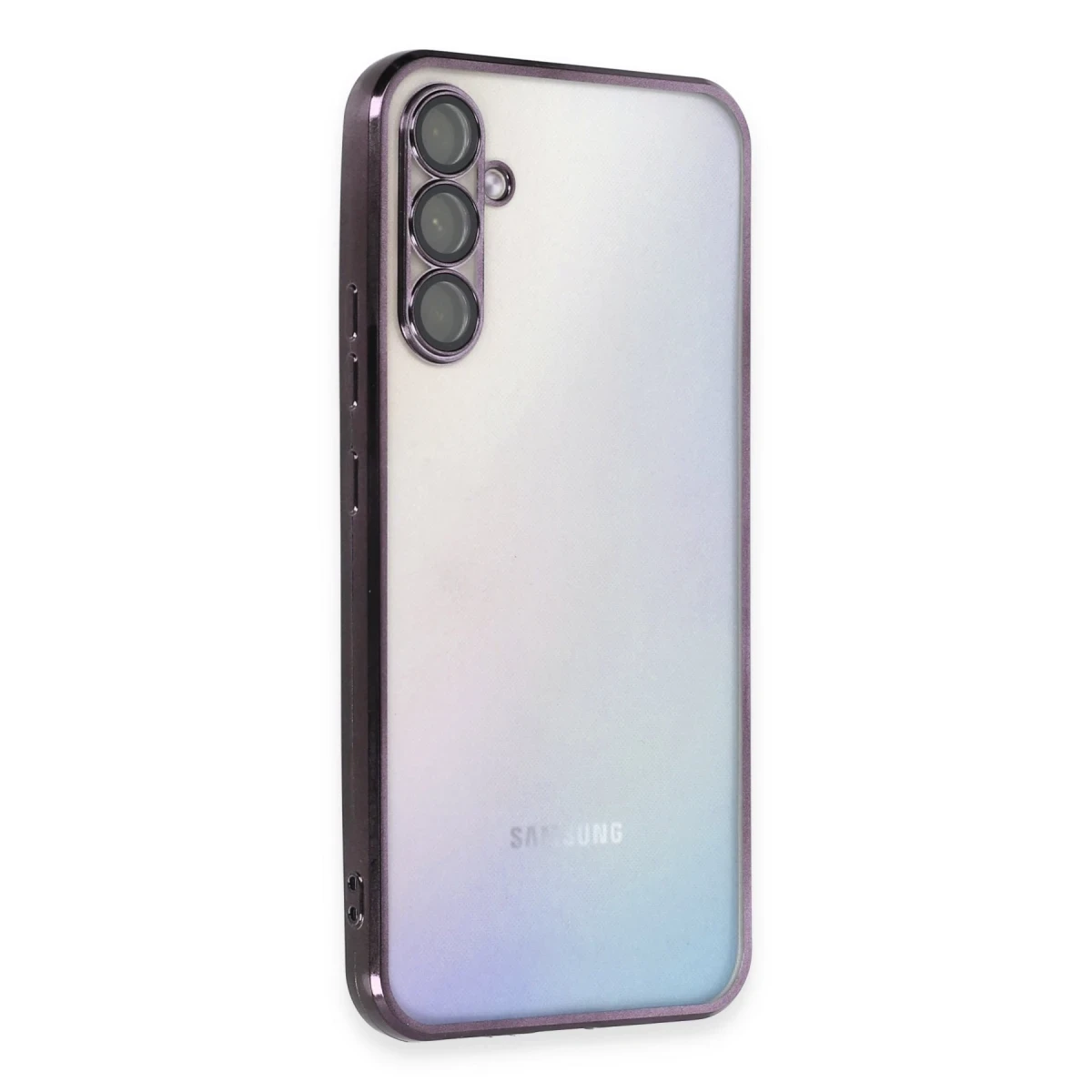 Newface Samsung Galaxy A34 5G Kılıf Razer Lensli Silikon - Mor