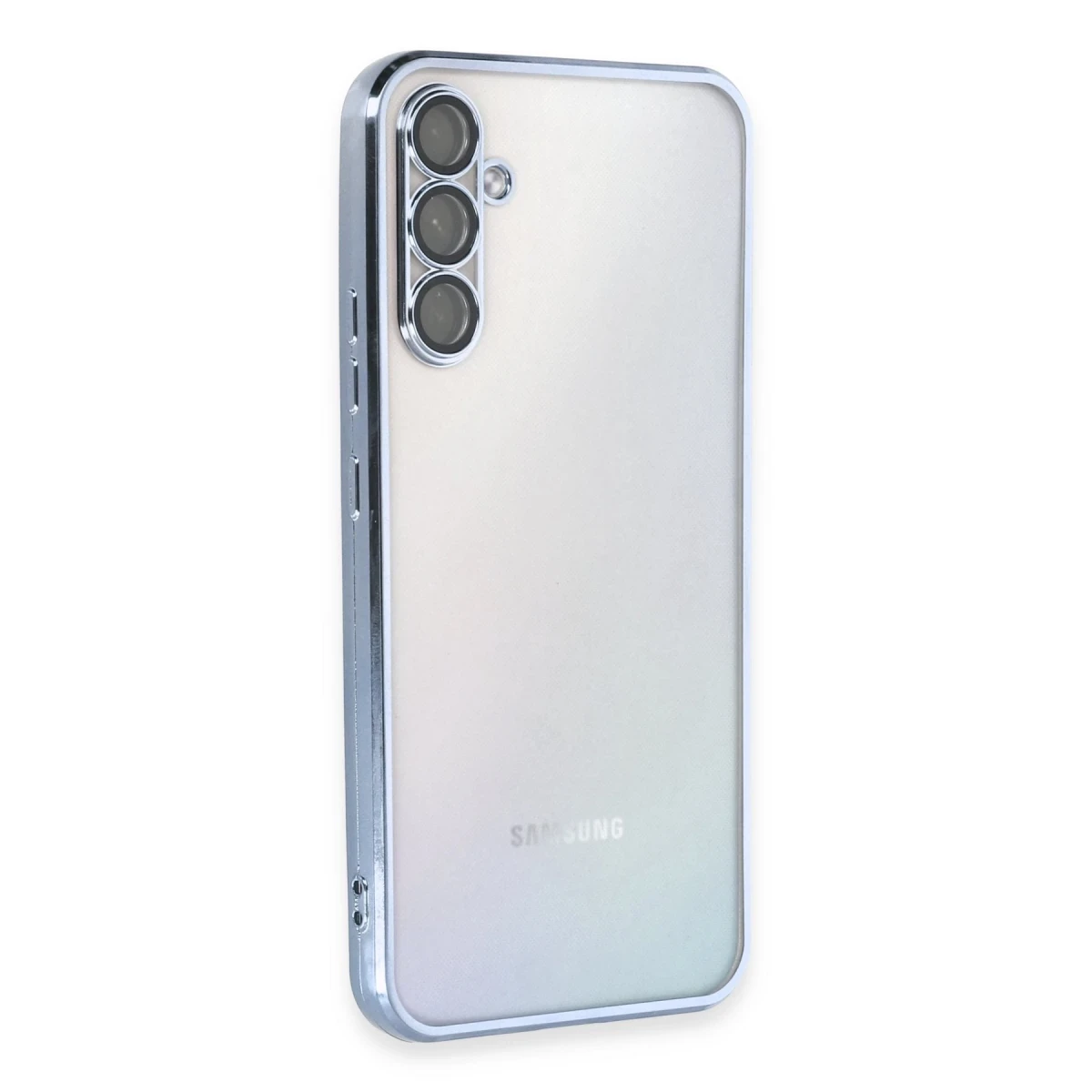 Newface Samsung Galaxy A34 5G Kılıf Razer Lensli Silikon - Açık Mavi