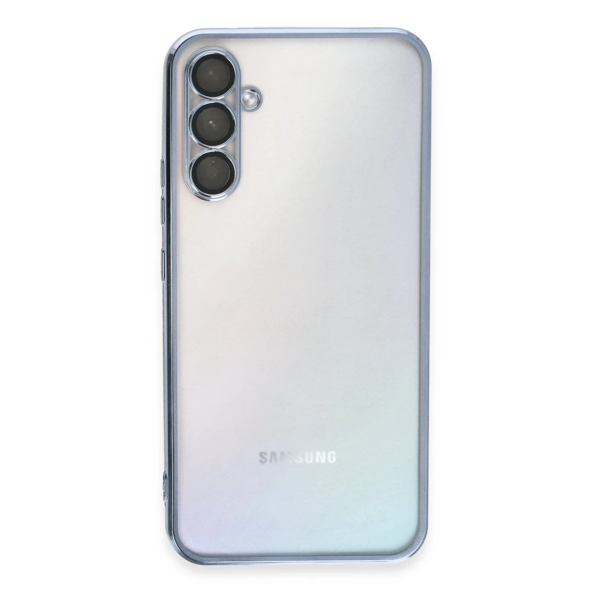 Newface Samsung Galaxy A34 5G Kılıf Razer Lensli Silikon - Açık Mavi