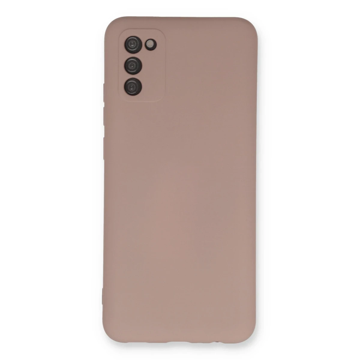 Newface Samsung Galaxy A03S Kılıf Nano içi Kadife Silikon - Pudra