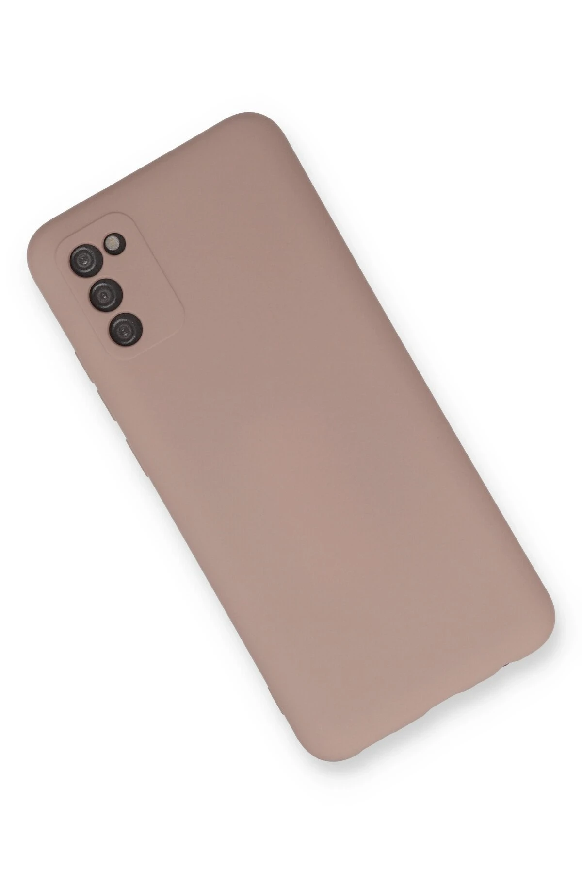 Newface Samsung Galaxy A03S Kılıf Nano içi Kadife Silikon - Pudra