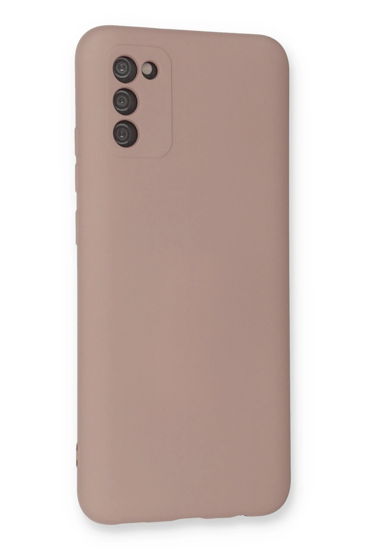 Newface Samsung Galaxy A03S Kılıf Nano içi Kadife Silikon - Pudra