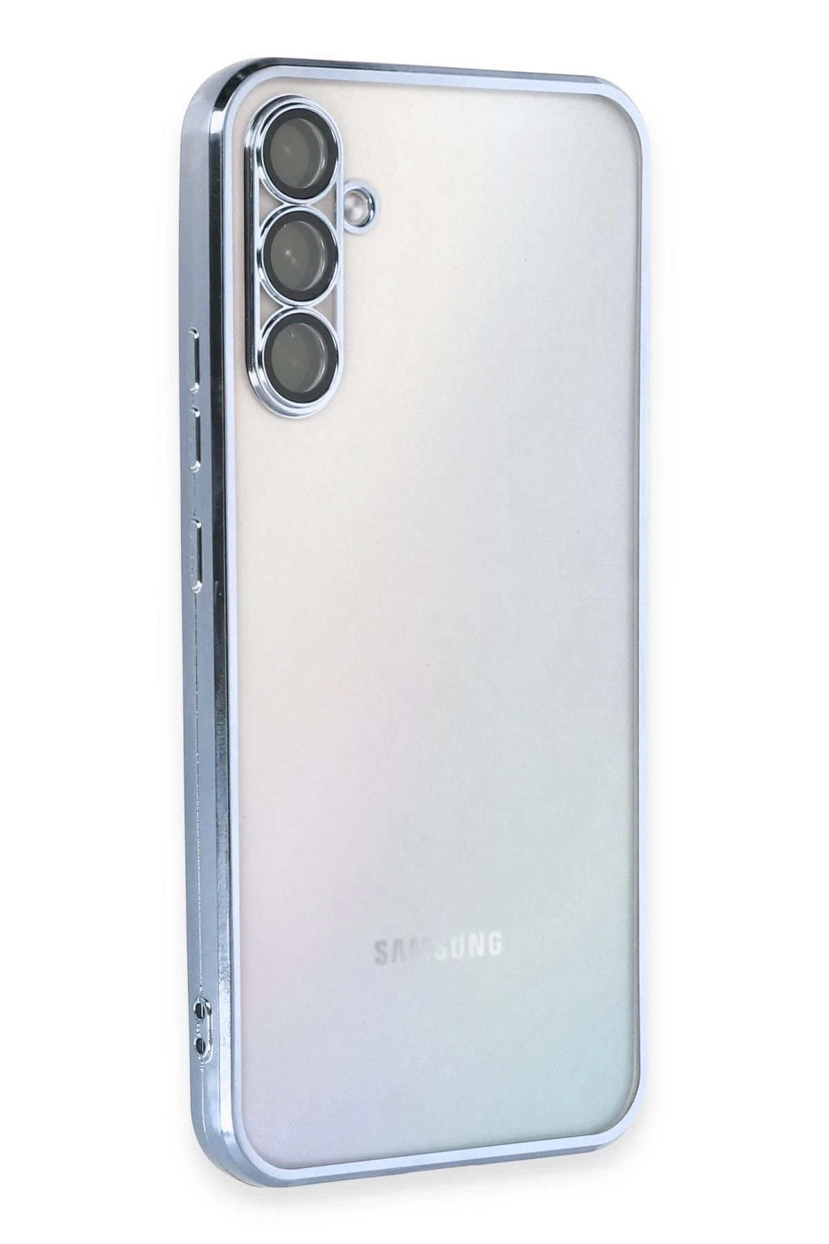 Newface Samsung Galaxy A54 5G Kılıf Razer Lensli Silikon - Açık Mavi