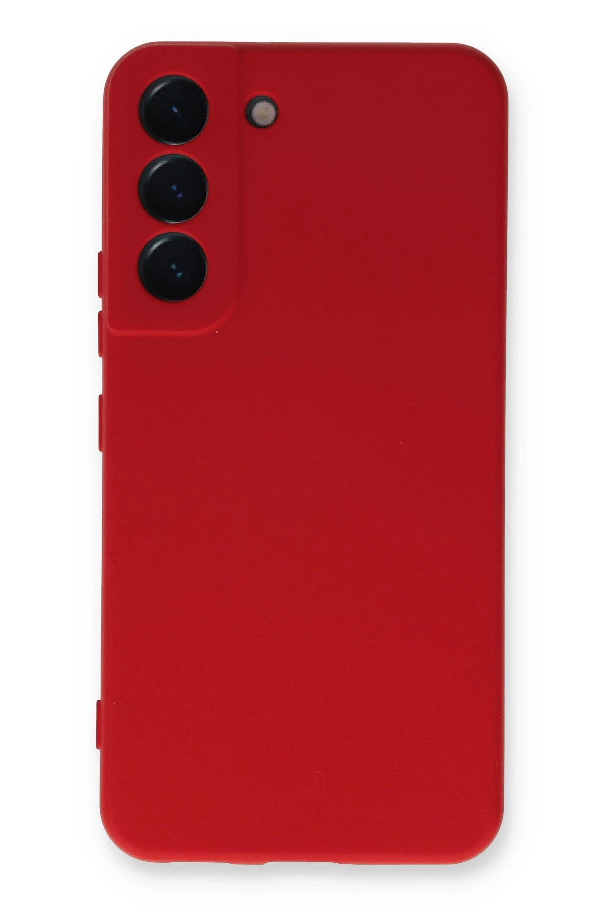 Newface Samsung Galaxy S22 Plus Kılıf Nano içi Kadife Silikon - Kırmızı