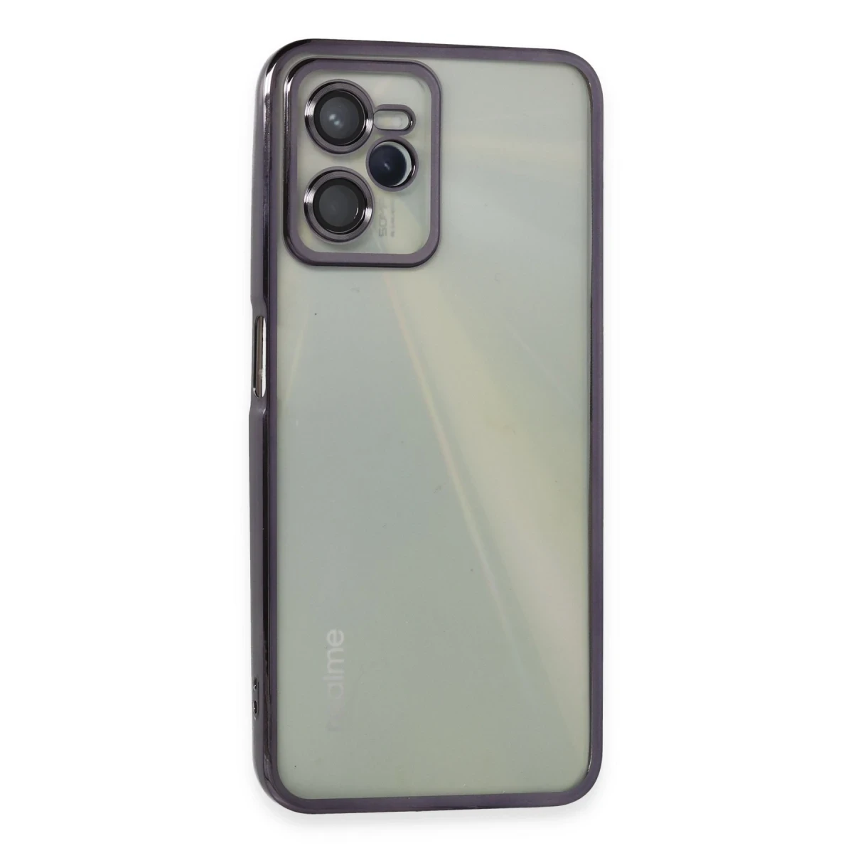 Newface Realme C35 Kılıf Razer Lensli Silikon - Mor