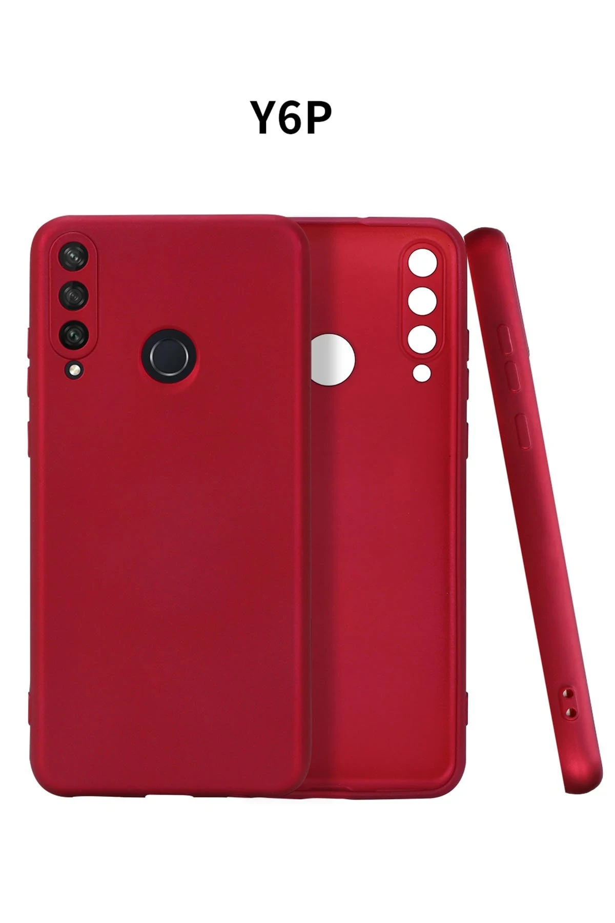 Newface Huawei Y6P Kılıf First Silikon - Bordo