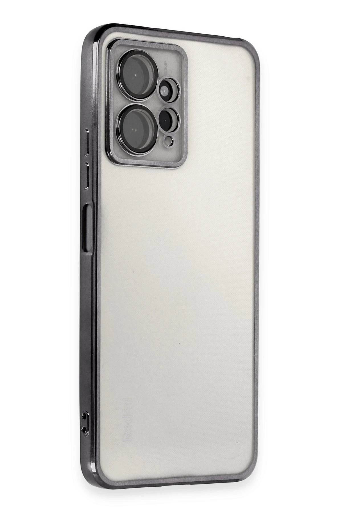 Newface Xiaomi Redmi Note 12 4G Kılıf Razer Lensli Silikon - Siyah