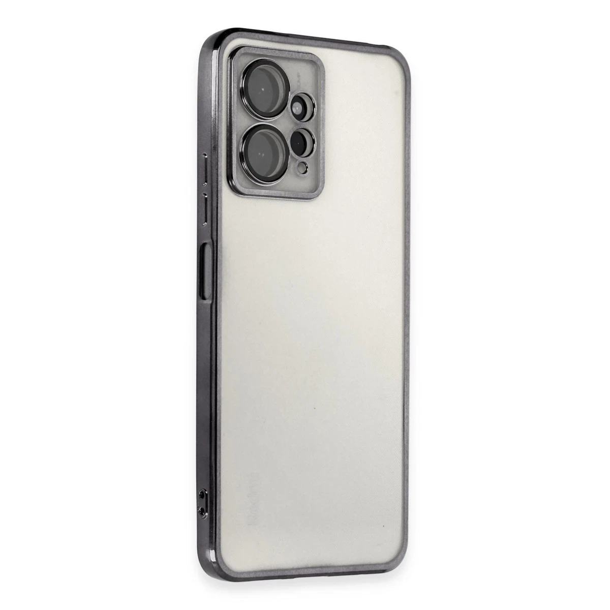 Newface Xiaomi Redmi Note 12 4G Kılıf Razer Lensli Silikon - Siyah