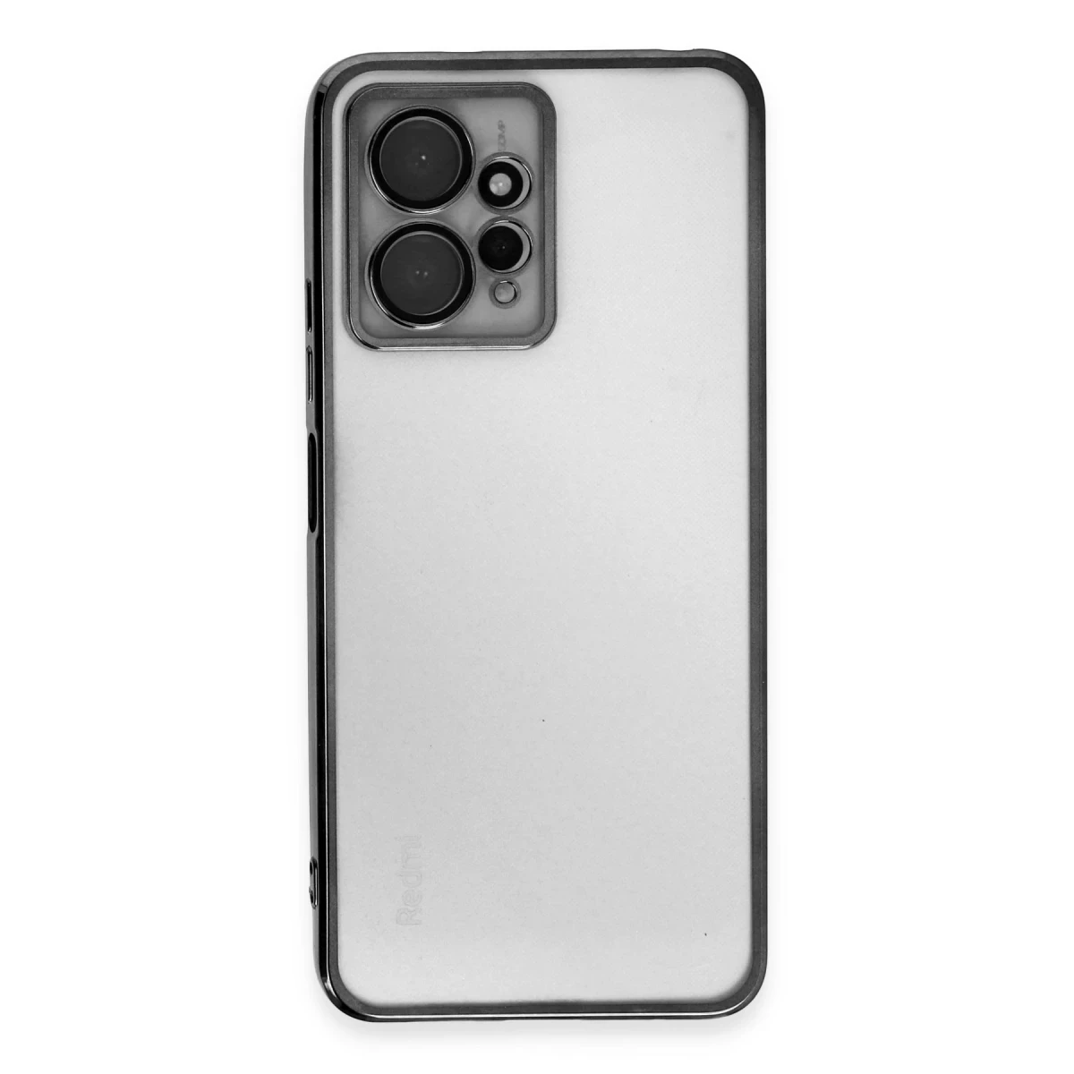 Newface Xiaomi Redmi Note 12 4G Kılıf Razer Lensli Silikon - Siyah