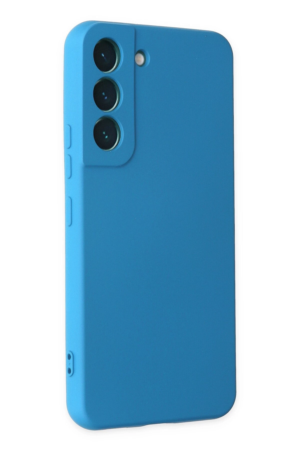 Newface Samsung Galaxy S22 Plus Kılıf Nano içi Kadife Silikon - Mavi