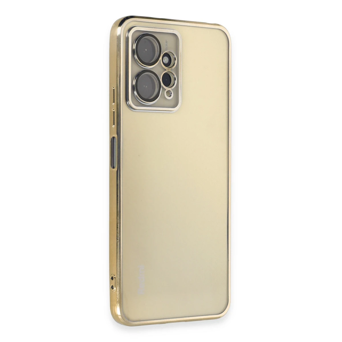 Newface Xiaomi Redmi Note 12 4G Kılıf Razer Lensli Silikon - Gold