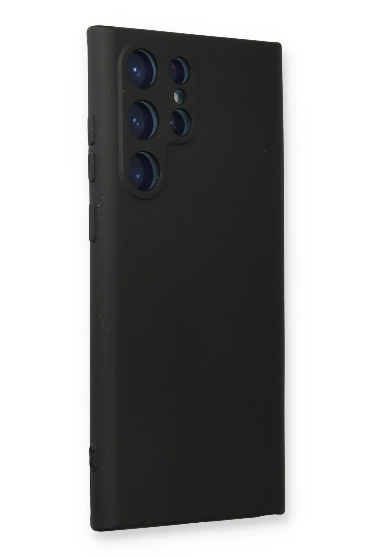 Newface Samsung Galaxy S22 Ultra Kılıf Nano içi Kadife Silikon - Siyah