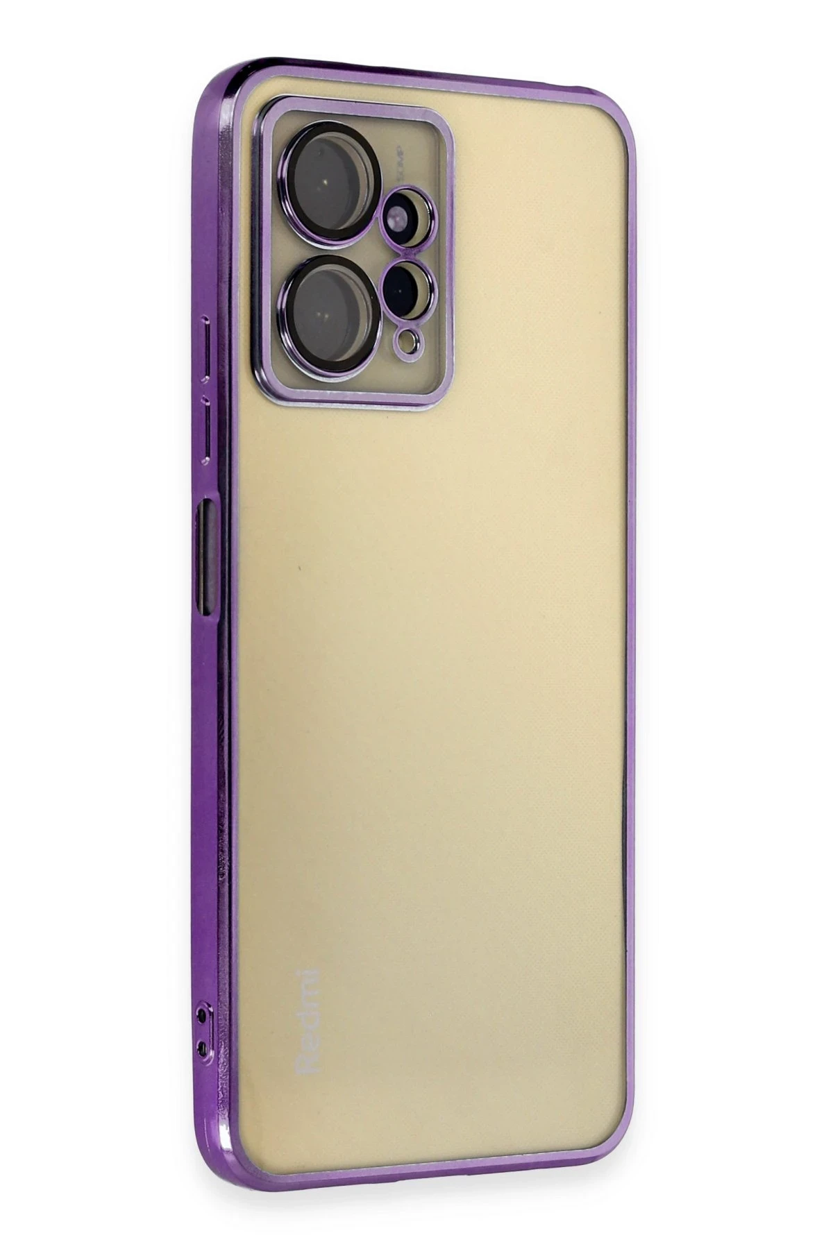 Newface Xiaomi Redmi Note 12 4G Kılıf Razer Lensli Silikon - Mor