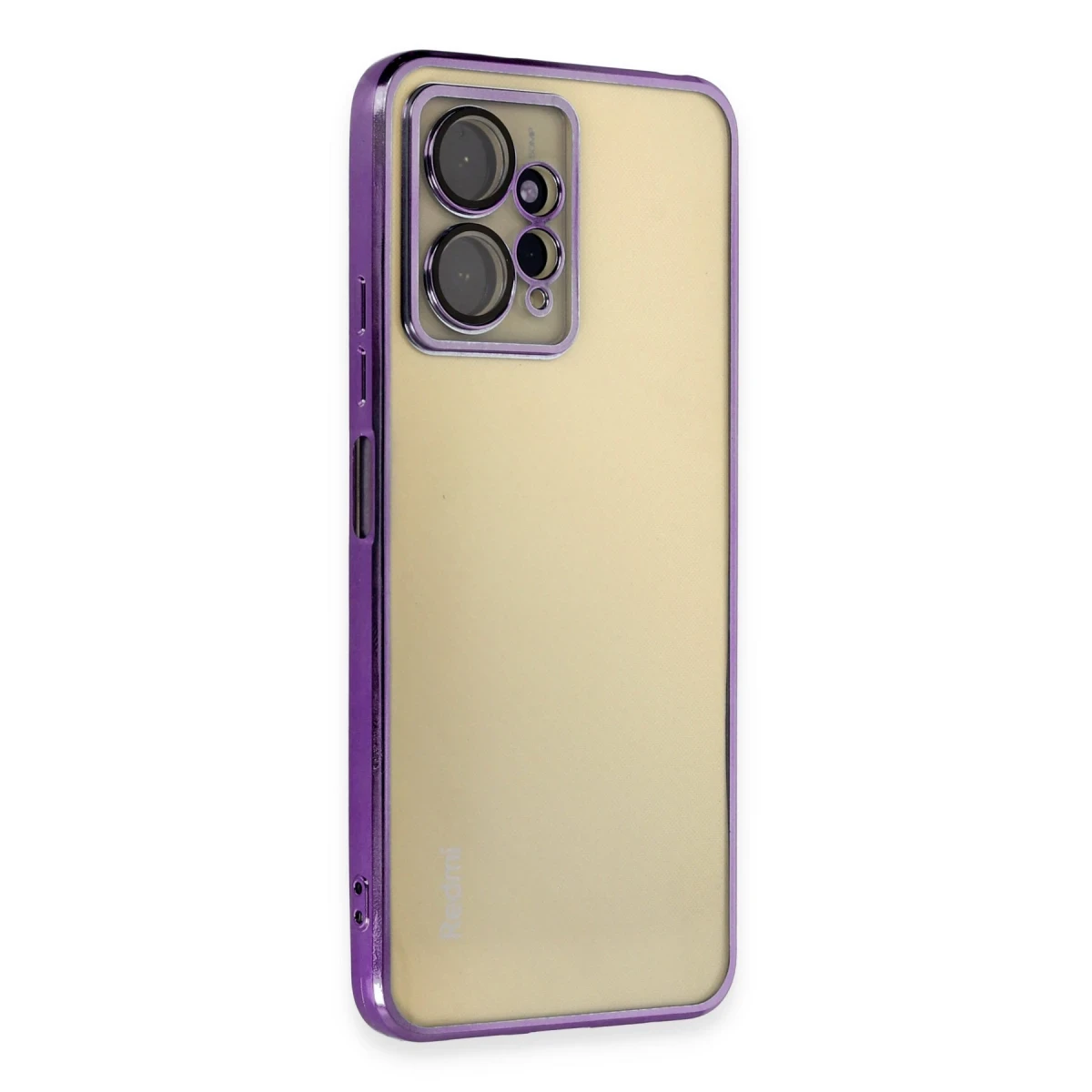 Newface Xiaomi Redmi Note 12 4G Kılıf Razer Lensli Silikon - Mor